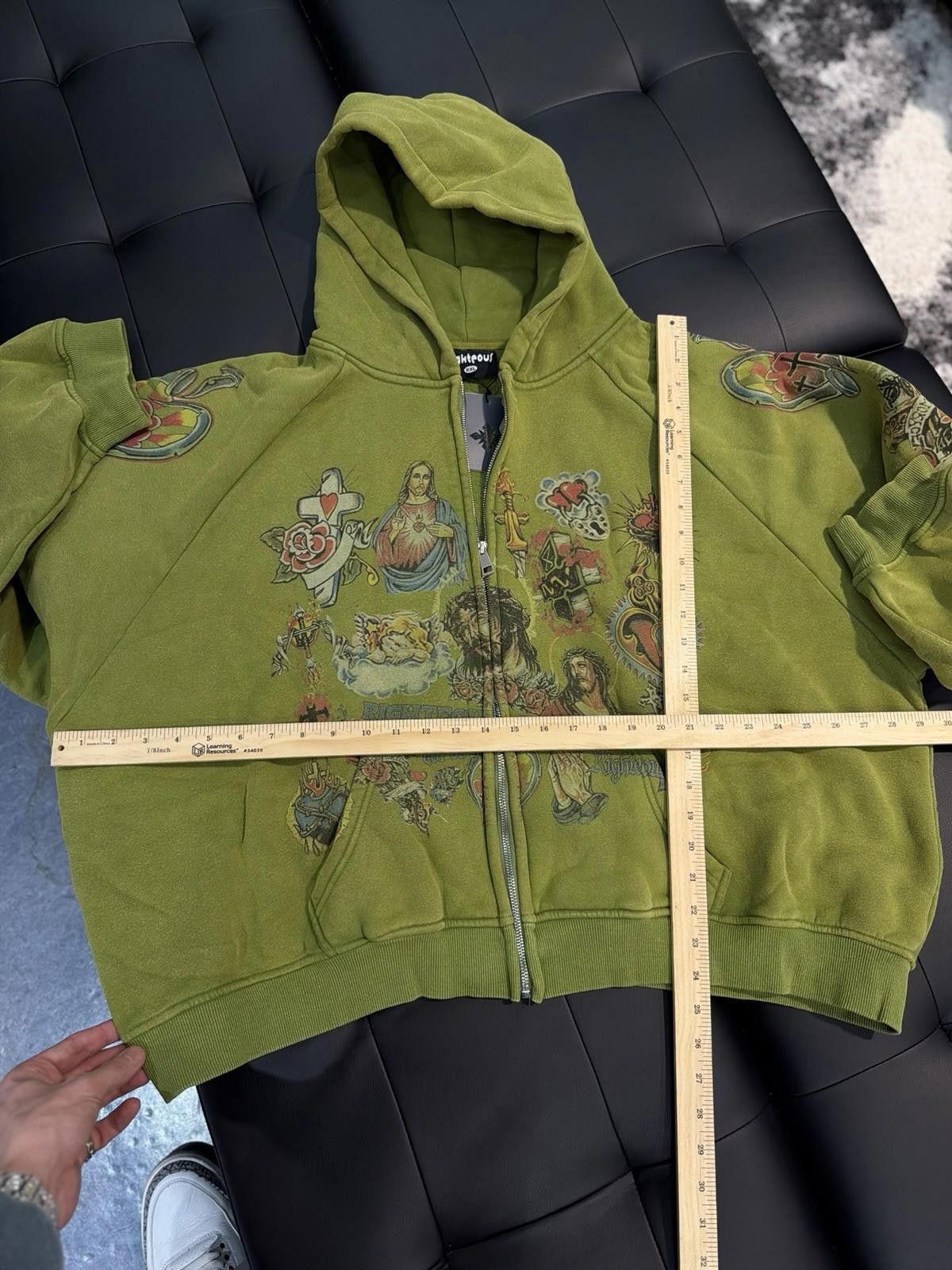 Other XXL- We Are Righteous Green Zip Up Jesus Hoodie Size US XXL / EU 58 / 5 - 10 Thumbnail