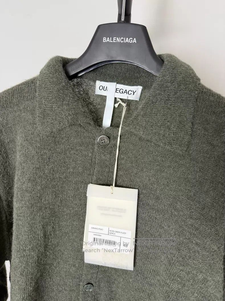 Our Legacy Our Legacy Olive Green Mohair Mixed Wool Knit Long-Sleeve Size US M / EU 48-50 / 2 - 2 Thumbnail