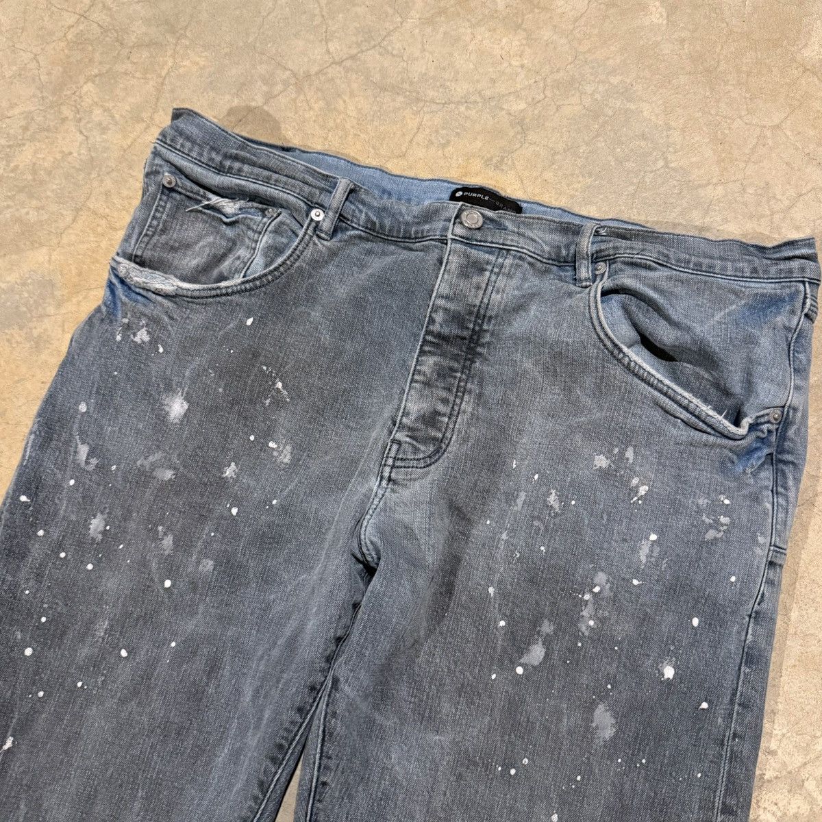 Purple Brand Purple Brand P005 Painters Waxed Indigo Slim Straight Denim Size US 40 / EU 56 - 5 Thumbnail