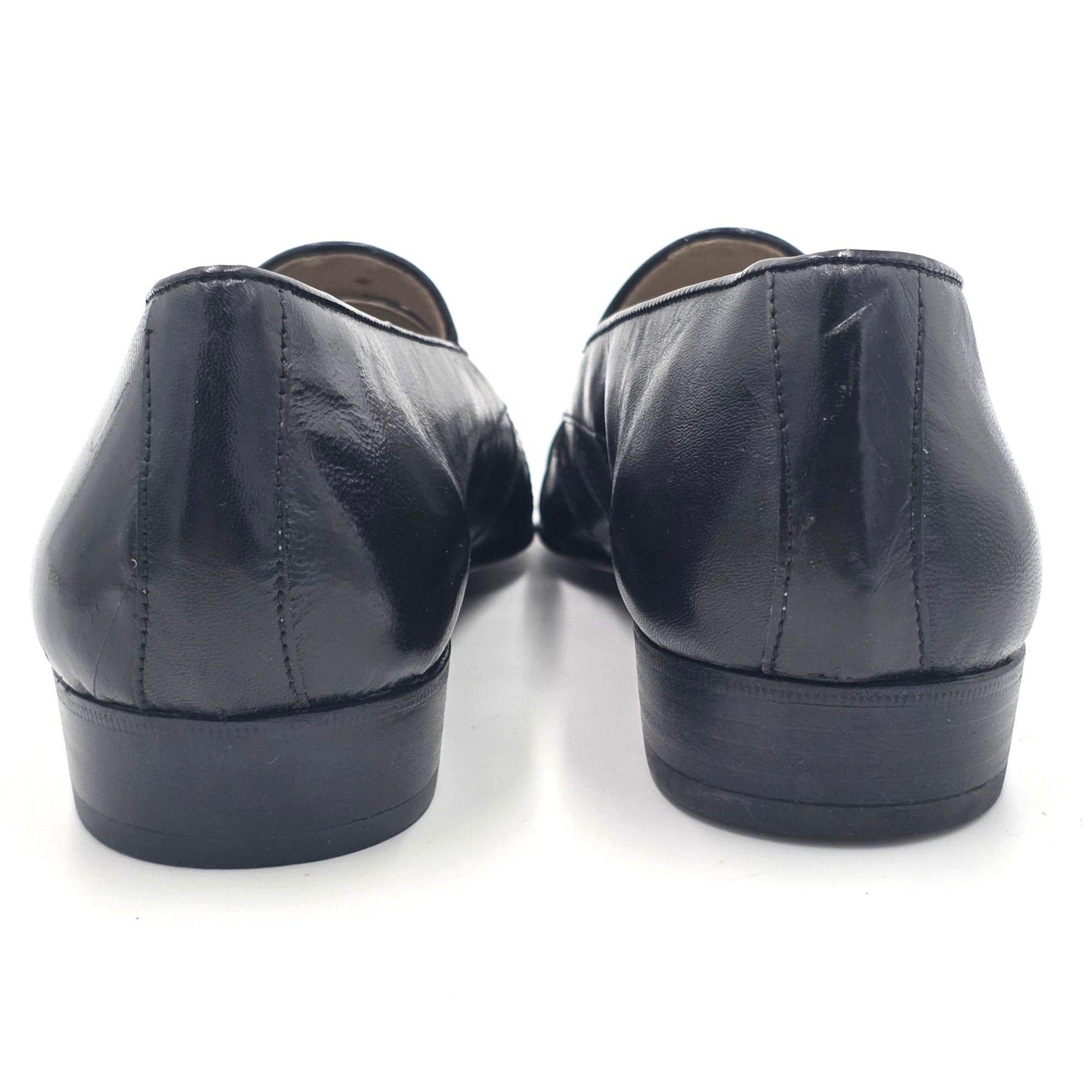 Other Vintage NEW Brassboot Spain Men 7 Black Leather Loafer Dress Size US 7 / EU 40 - 6 Thumbnail