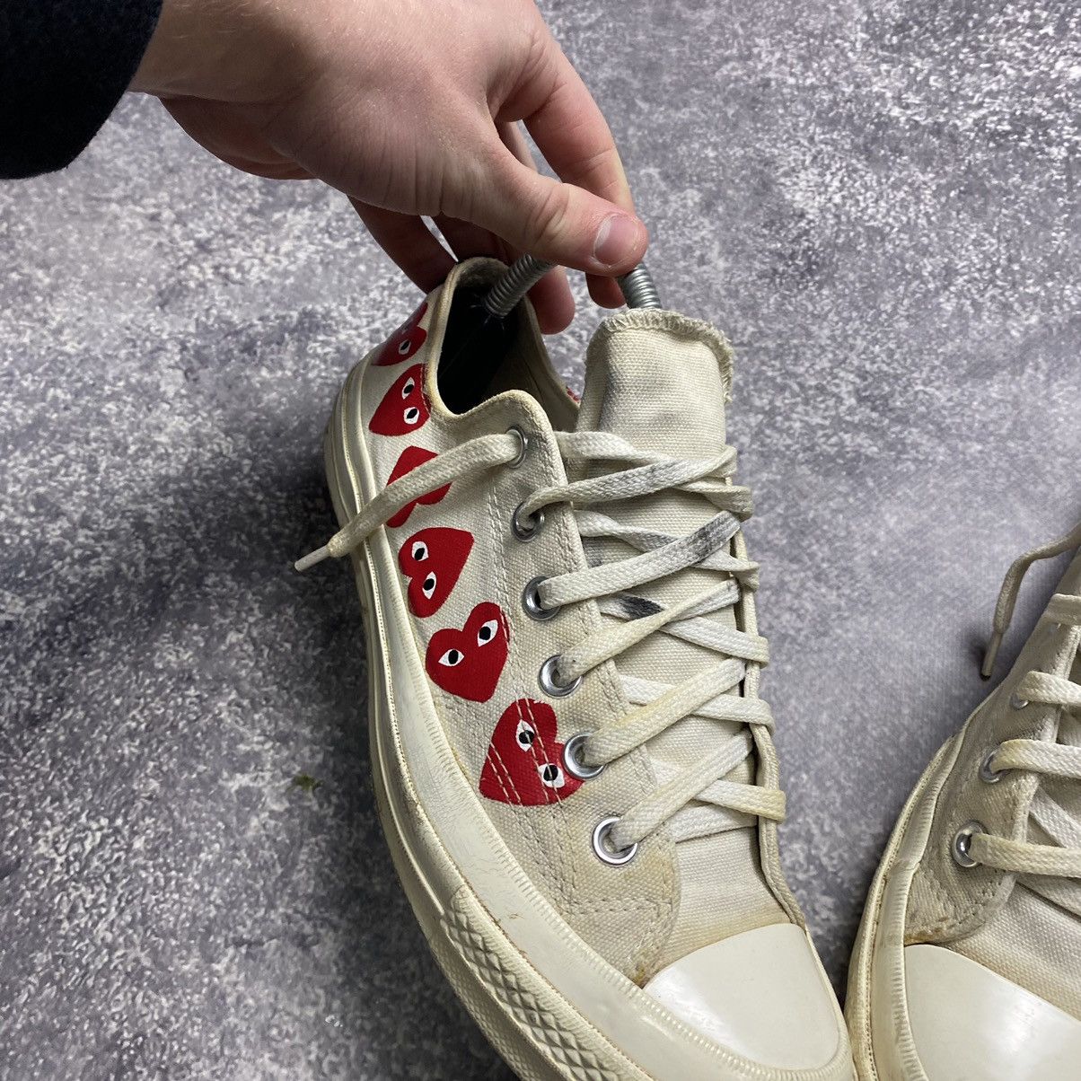 Comme des Garcons PLAY Rare Play Comme Des Garçons Monogramm logo sneakers Size US 7 / EU 40 - 7 Thumbnail