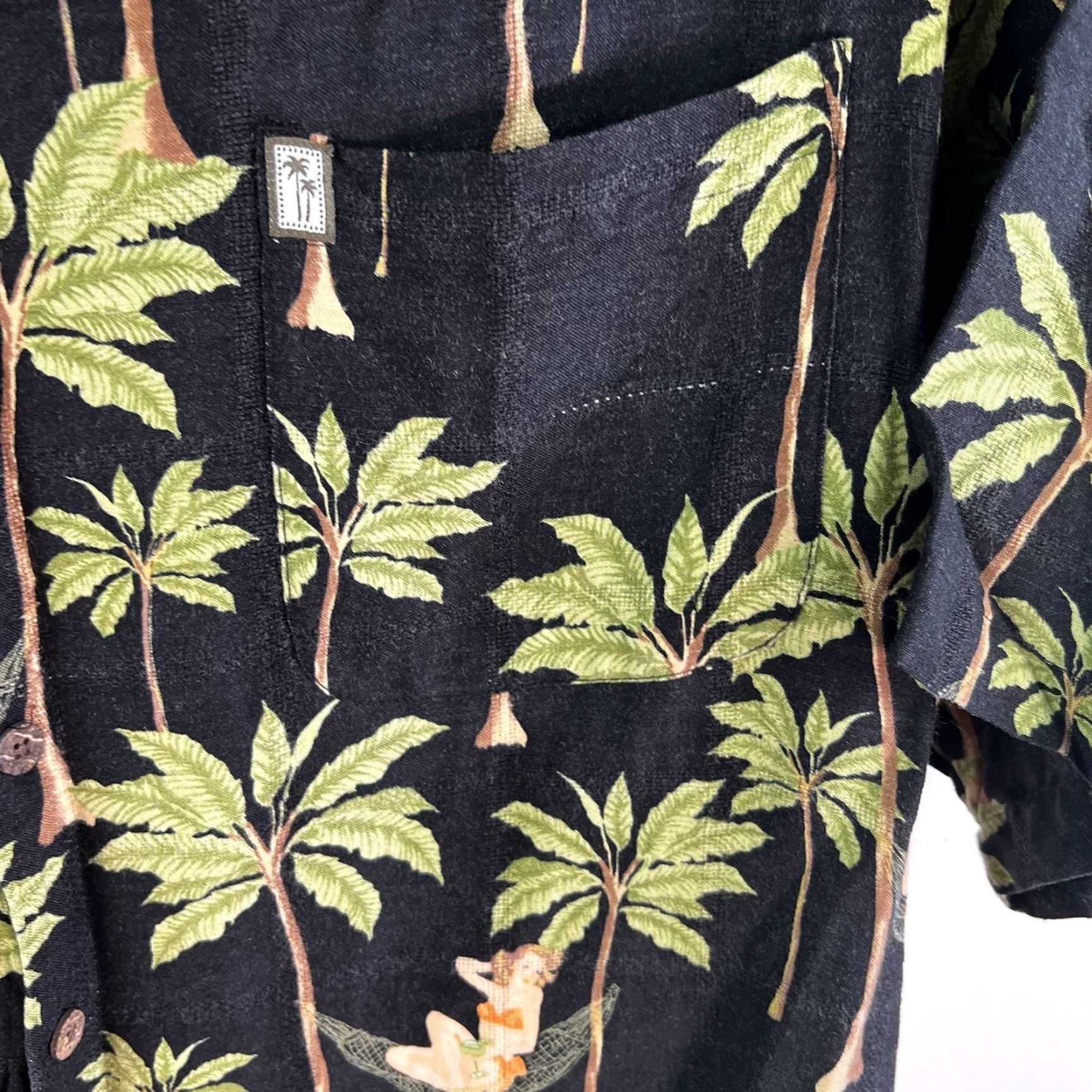 Vintage VINTAGE Island Button-Up Shirt Mens 2XL Black Tropical Graphic Print Linen Rayon Casual Shirt 2XL Mens Size US XXL / EU 58 / 5 - 3 Thumbnail