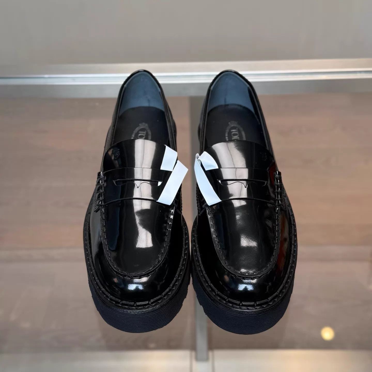 Tod's TOD'S Black Patent Leather Loafers EU 39 Size US 8.5 / IT 38.5 - 5 Thumbnail
