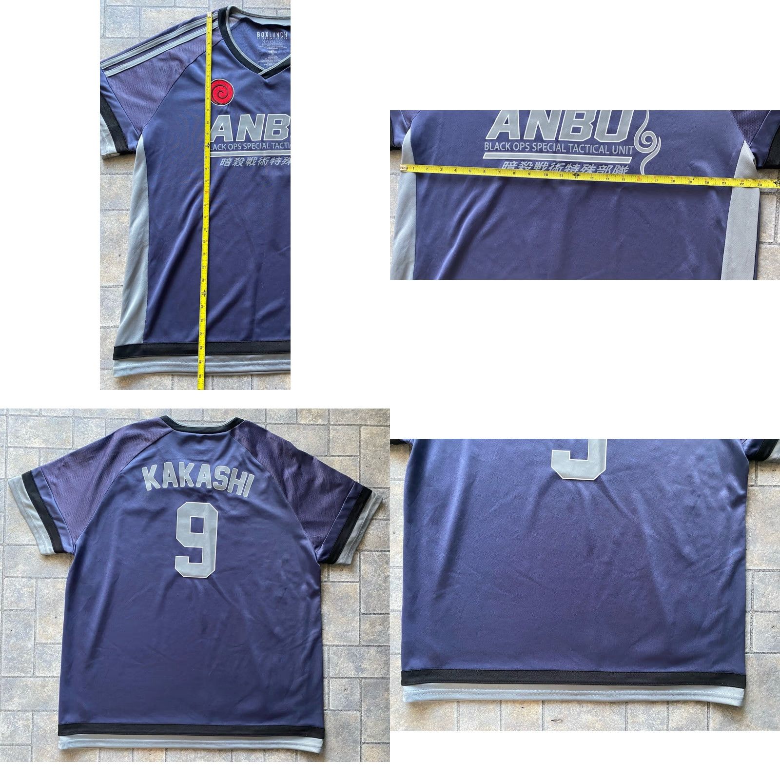Vintage Box Lunch Naruto Jersey Men’s 2X Anbu Black Ops Kakashi Shirt Short Sleeve Black Jersey Anime Mens 2X Size US XXL / EU 58 / 5 - 8 Thumbnail