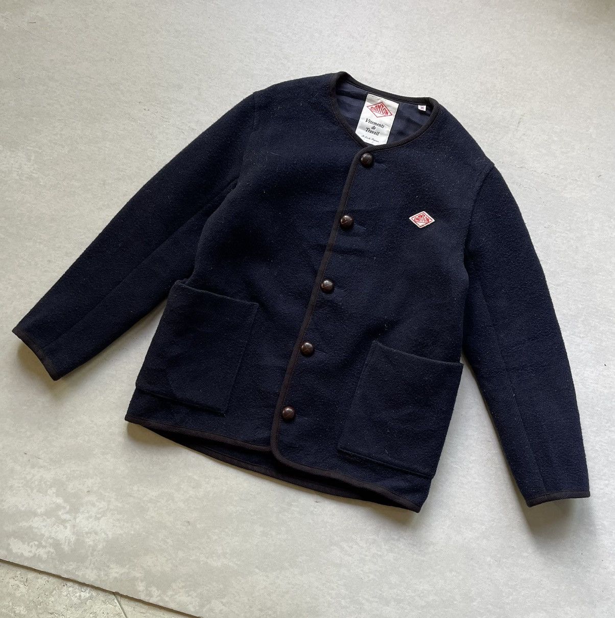 Danton Danton Japan Wool Blend Collarless Button Jacket Size US M / EU 48-50 / 2 - 2 Thumbnail