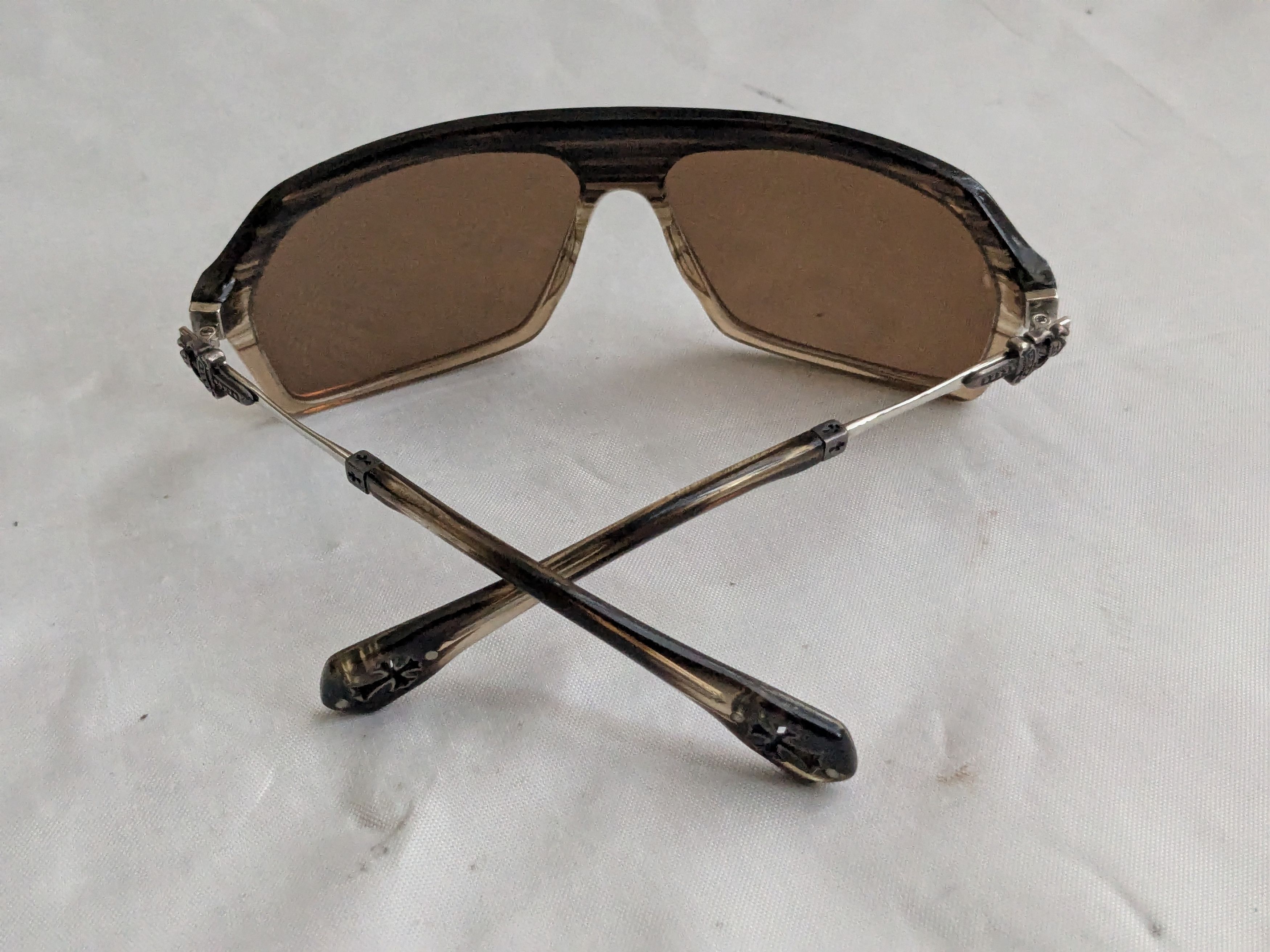 Chrome Hearts Chrome Hearts Nooner Sunglasses Brown Acetate Size ONE SIZE - 9 Thumbnail