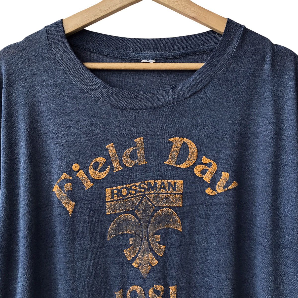 Vintage Rossman Field Day 1981 Paperthin Vintage 80s Distressed Tee Size US XL / EU 56 / 4 - 3 Thumbnail