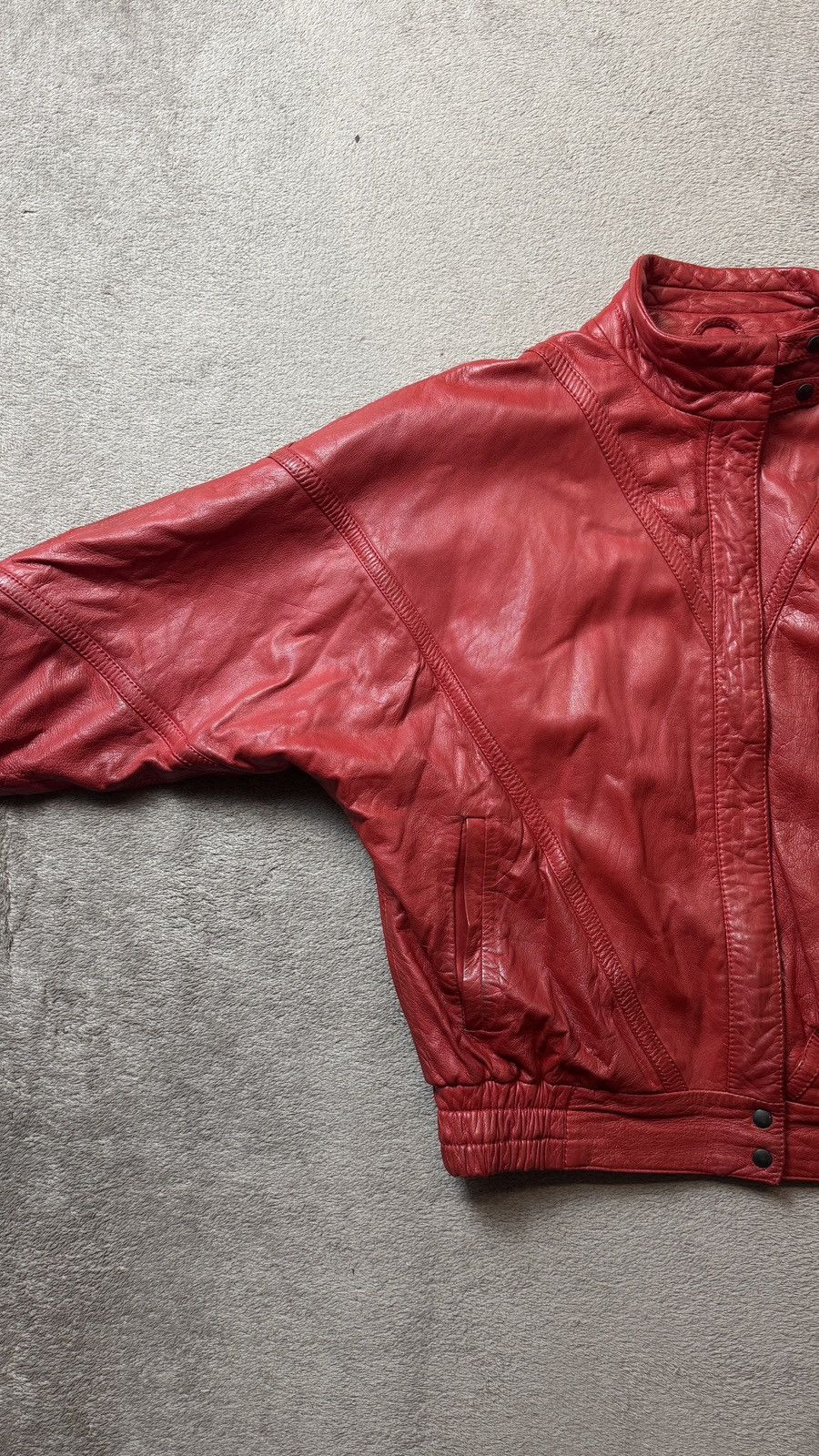 Genuine Leather 90s Vintage Oversized Leather Bomber Jacket balenciaga gucci Size S / US 4 / IT 40 - 6 Thumbnail