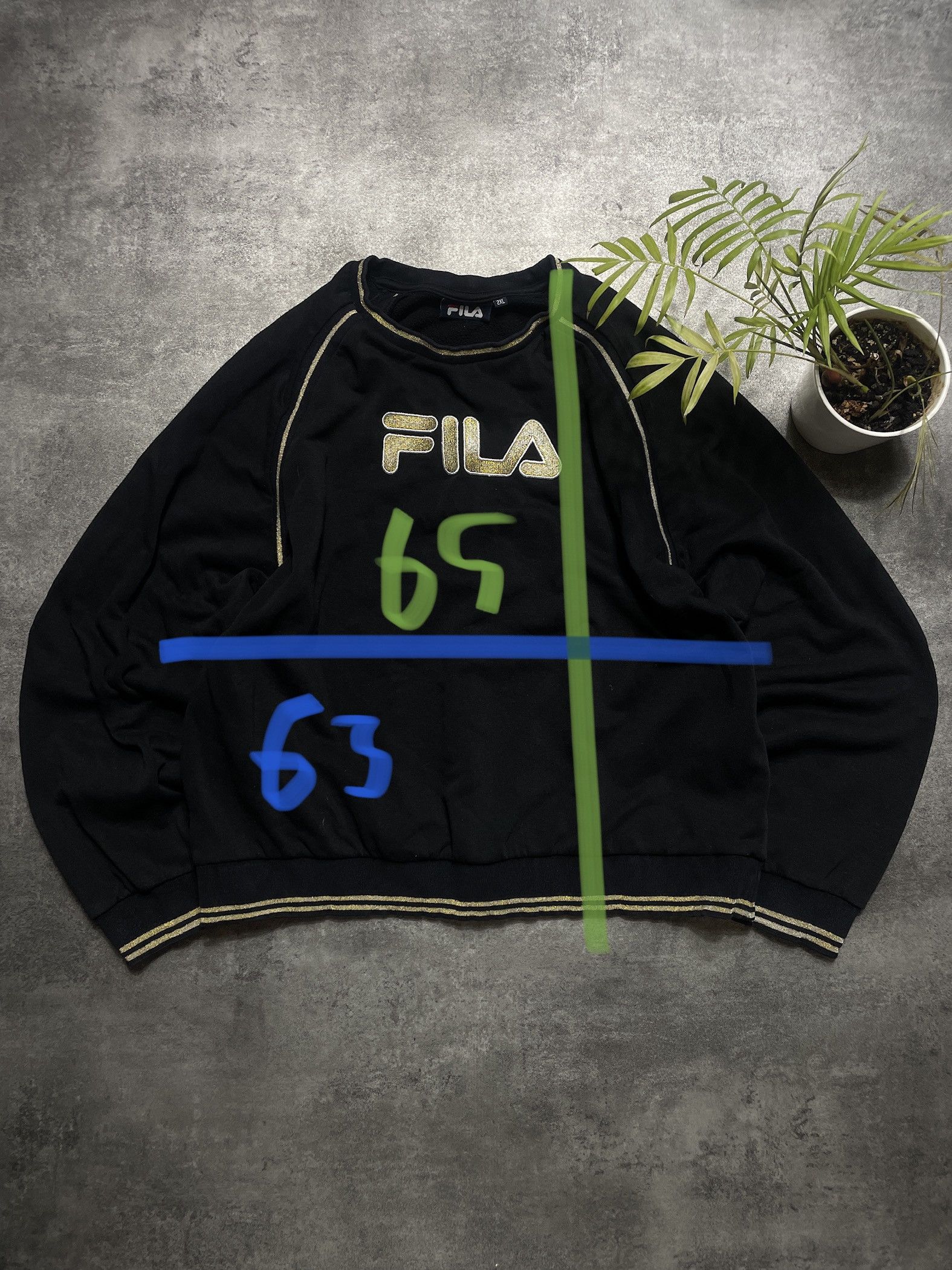 Fila ❗️RARE❗️Fila Vintage Y2K Boxy Fit Sweatshirt Gold Logo Size US S / EU 44-46 / 1 - 13 Thumbnail