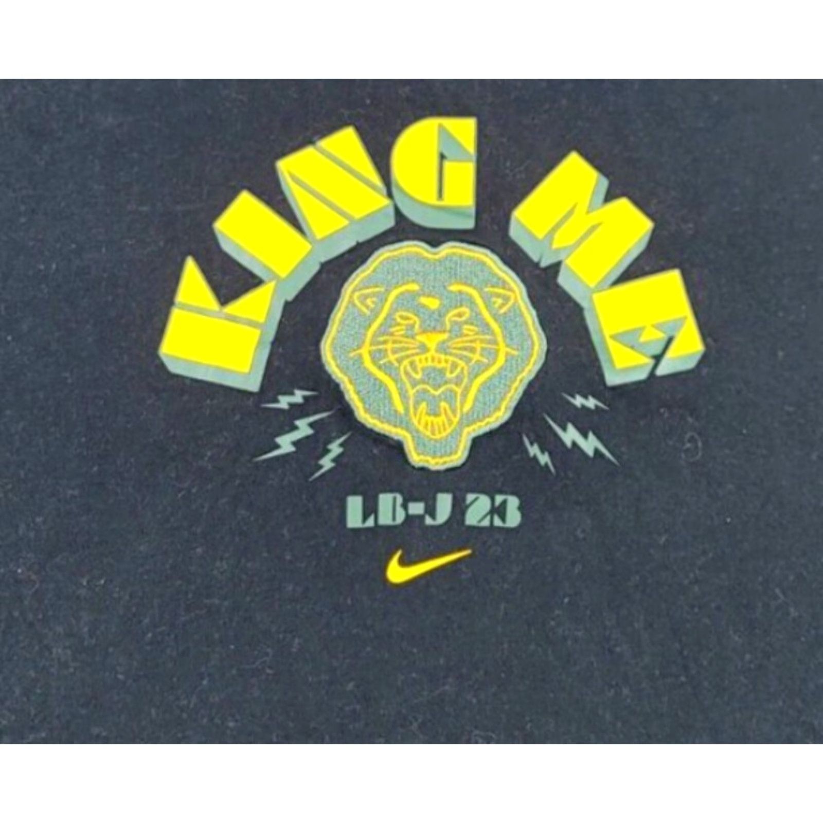 Nike VINTAGE Nike Dri-fit LeBron "King Me" Men's Basketball T-shirt Black Short Sleeve Sz L Size US L / EU 52-54 / 3 - 2 Thumbnail