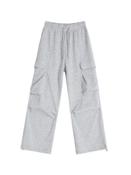 Japanese Brand Matsuoka x Hino Gray Baggy Cargo Sweatpants Size US 31 - 5 Thumbnail