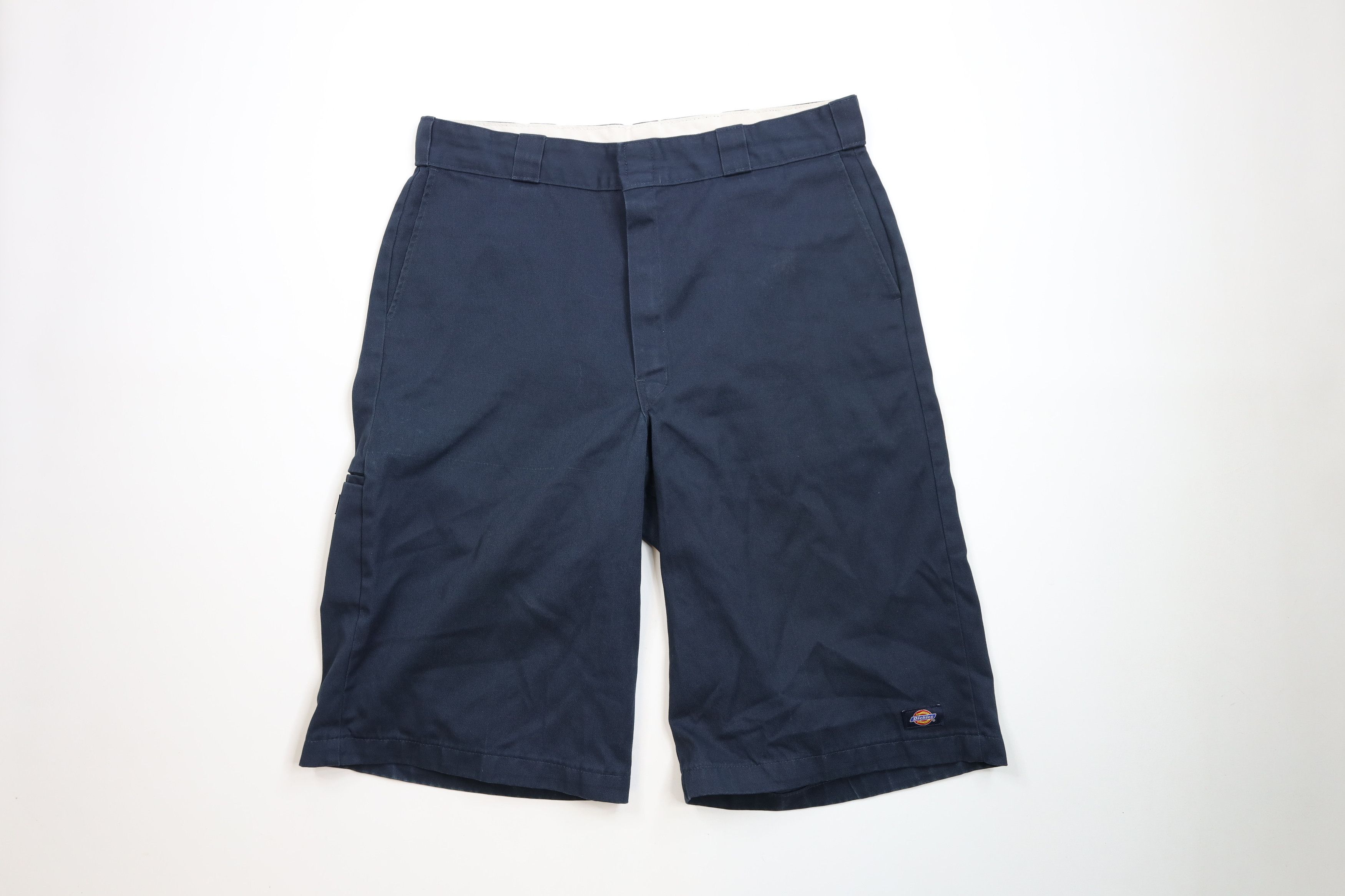 Dickies × Vintage Vintage Dickies Spell Baggy Loose Fit Workwear Shorts Blue Size US 36 / EU 52 - 1 Thumbnail