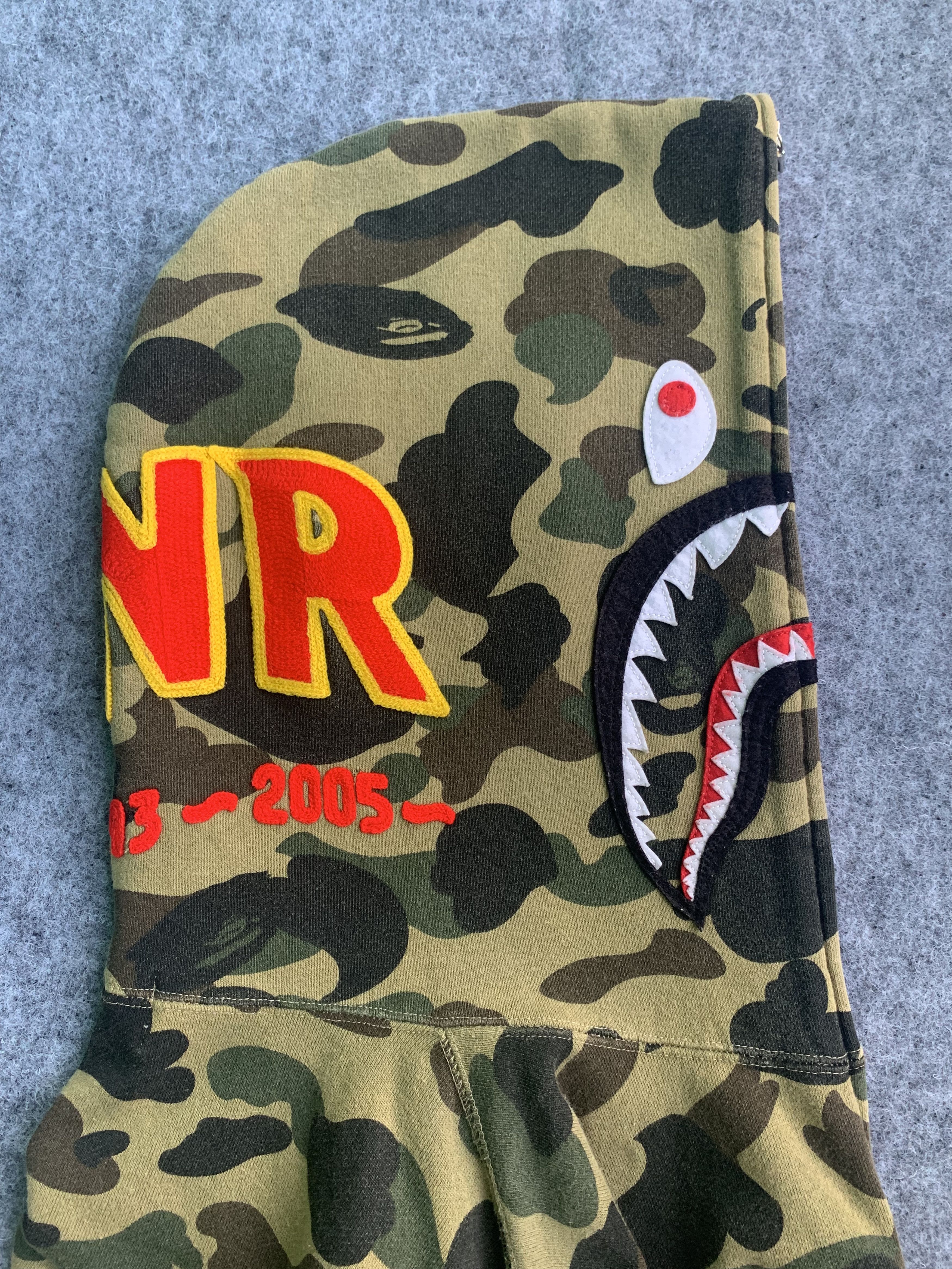 Bape 1st Camo PONR Shark Full Zip Hoodie Size ONE SIZE - 6 Thumbnail
