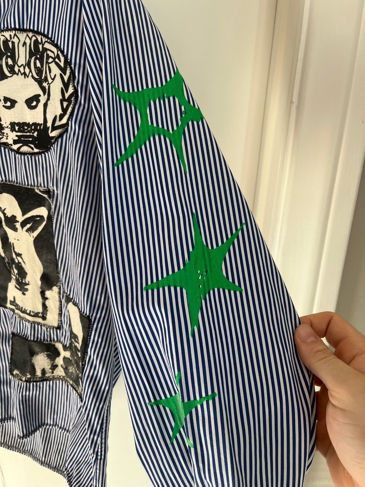 Other Made by Atelier Striped Screenprint Patched Shirt XL Size US XL / EU 56 / 4 - 4 Thumbnail