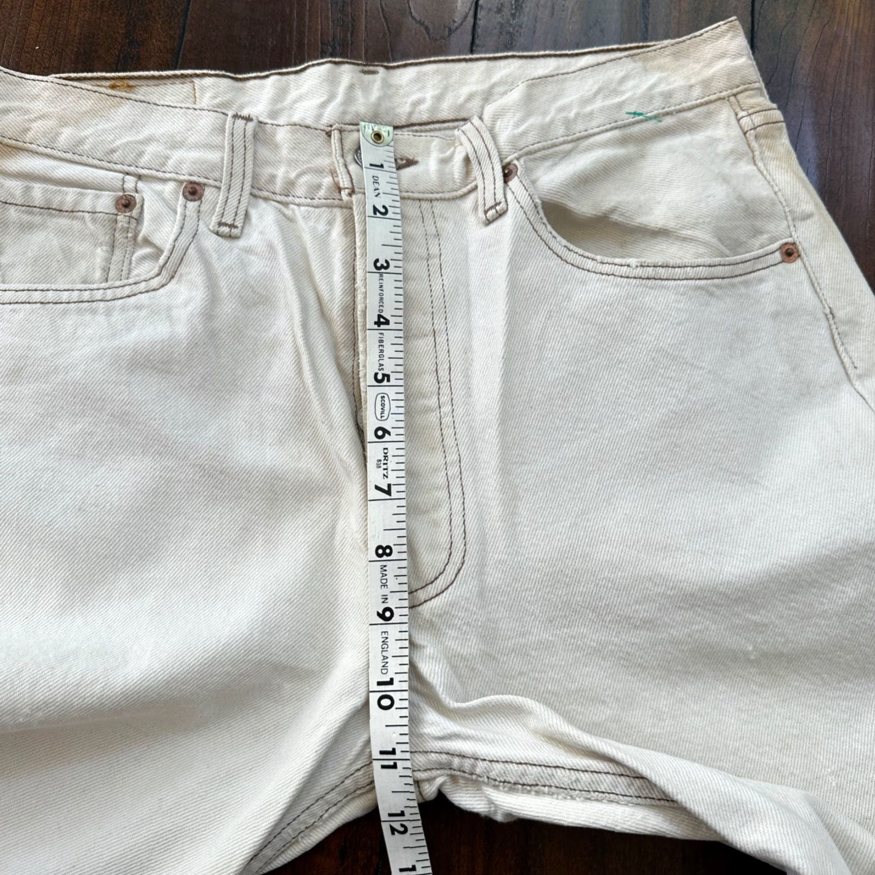 Levi's VTG Levi's 501 Jeans Men Mid Rise Straight 32x32 Denim White Button Fly USA 90s 501 Series Size US 32 / EU 48 - 5 Thumbnail