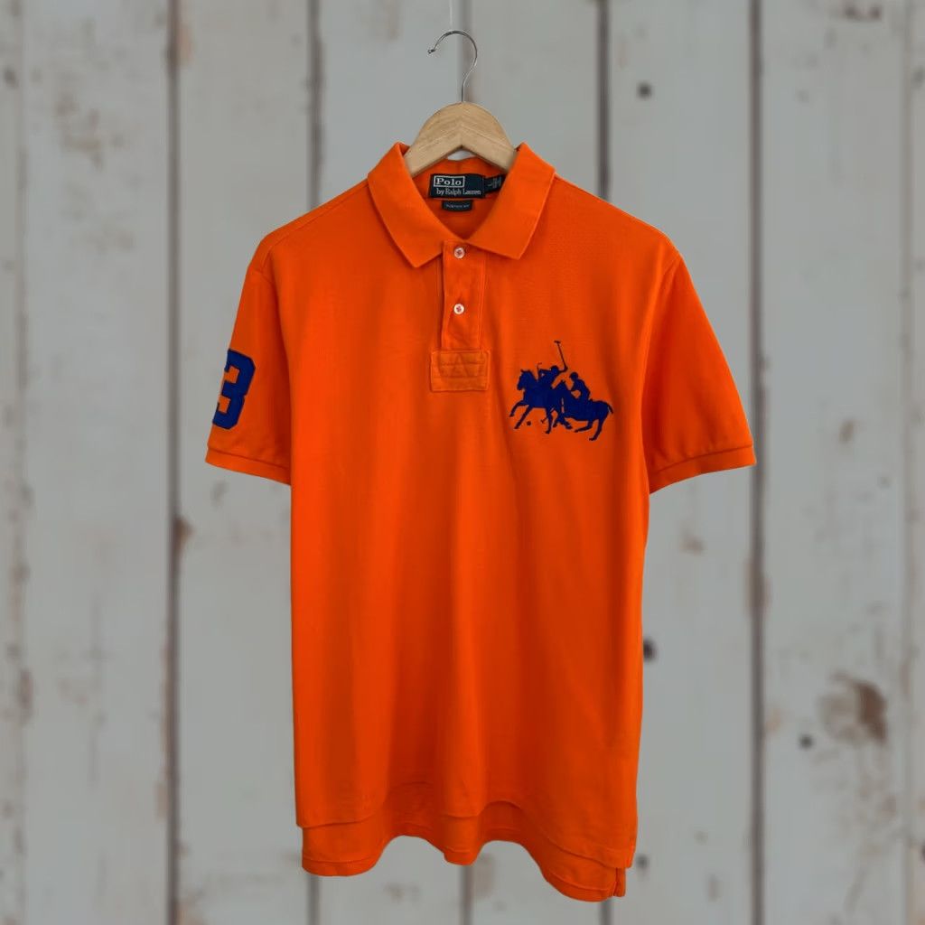 Ralph Lauren VINTAGE Polo Ralph Lauren Polo Shirt Orange L New York 90s Y2K Mens Size US L / EU 52-54 / 3 - 1 Thumbnail