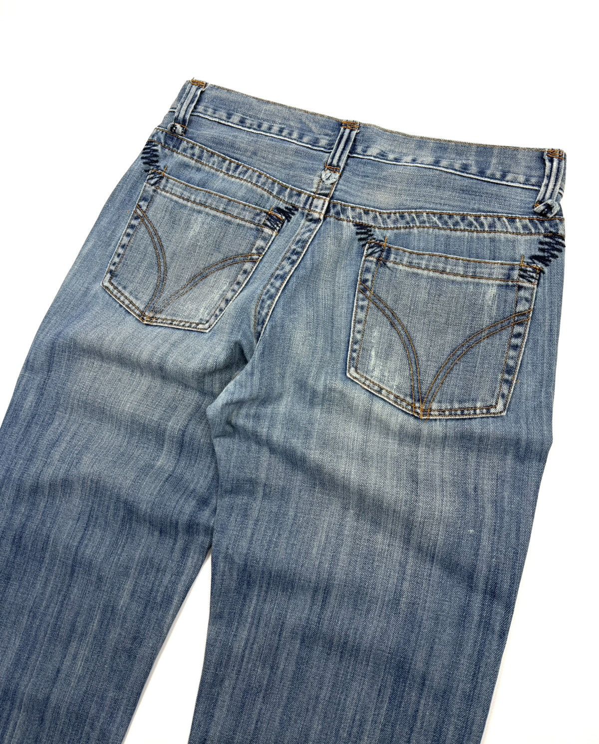 Dolce & Gabbana 00s Dolce & Gabbana Vintage Distressed Logo Jeans Blue Italy Size 34" / US 12 / IT 48 - 8 Thumbnail