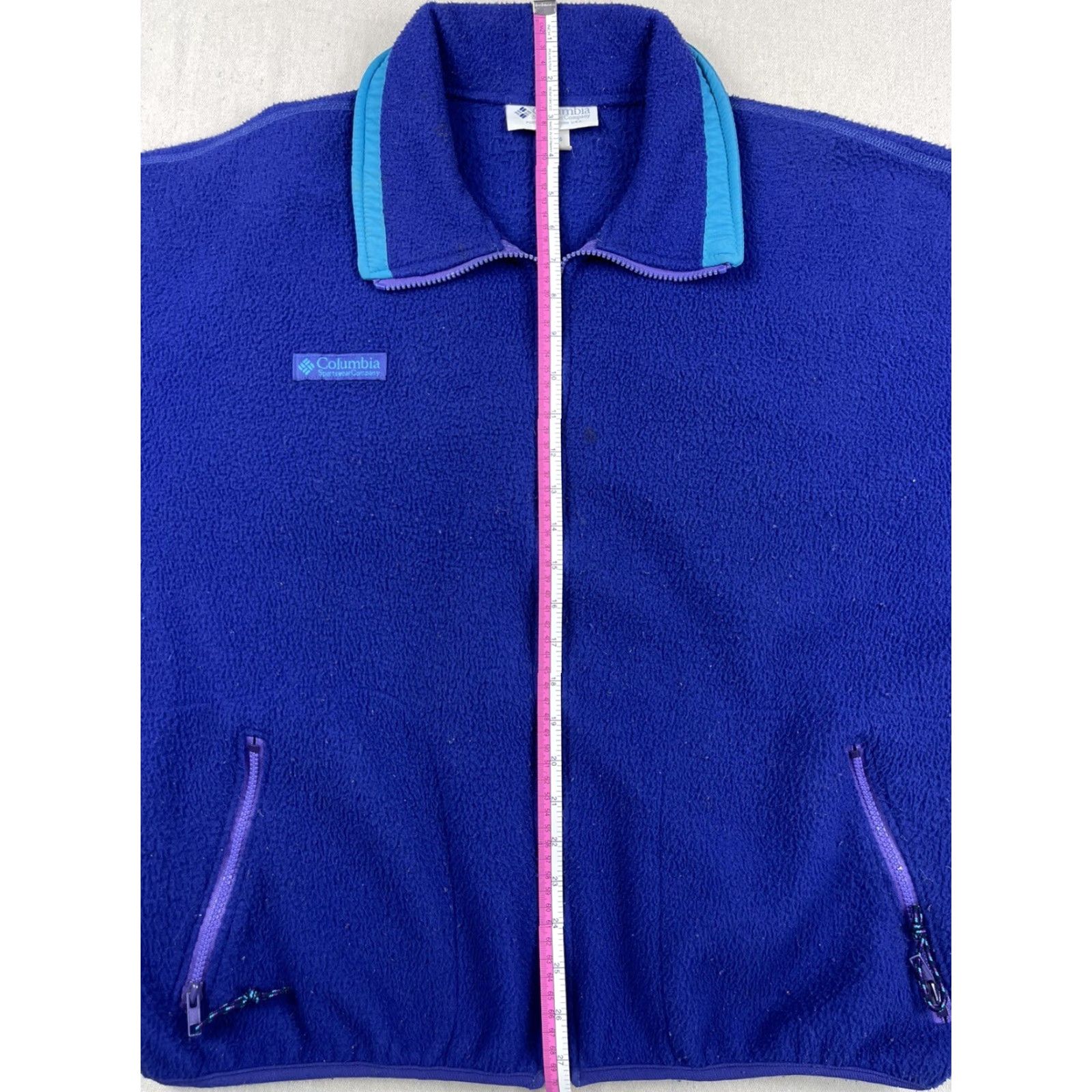 Vintage VINTAGE 90’s Columbia Womens Fleece Jacket XL Purple Pile USA Made Zip Pockets Ski Hiking Travel Casual Fall Winter Geometric Logo Size XL / US 12-14 / IT 48-50 - 6 Thumbnail