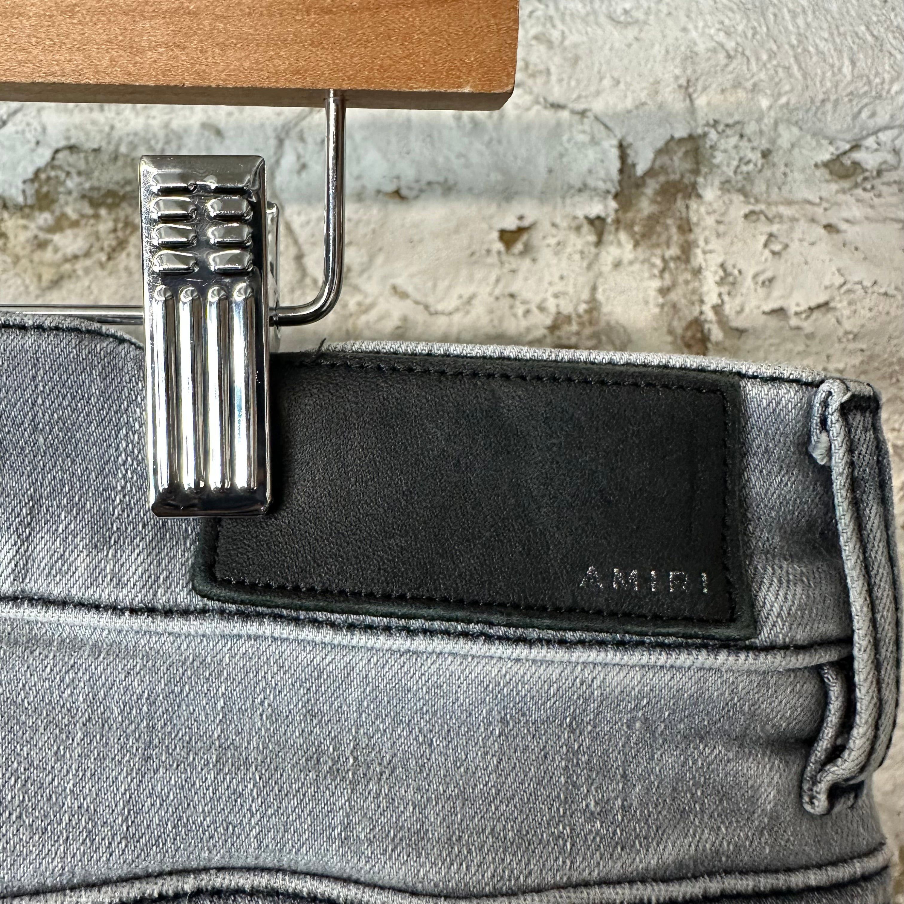Amiri Amiri Knee Rip Grey Shotgun Denim Jeans Sz 40 Size US 40 / EU 56 - 4 Thumbnail