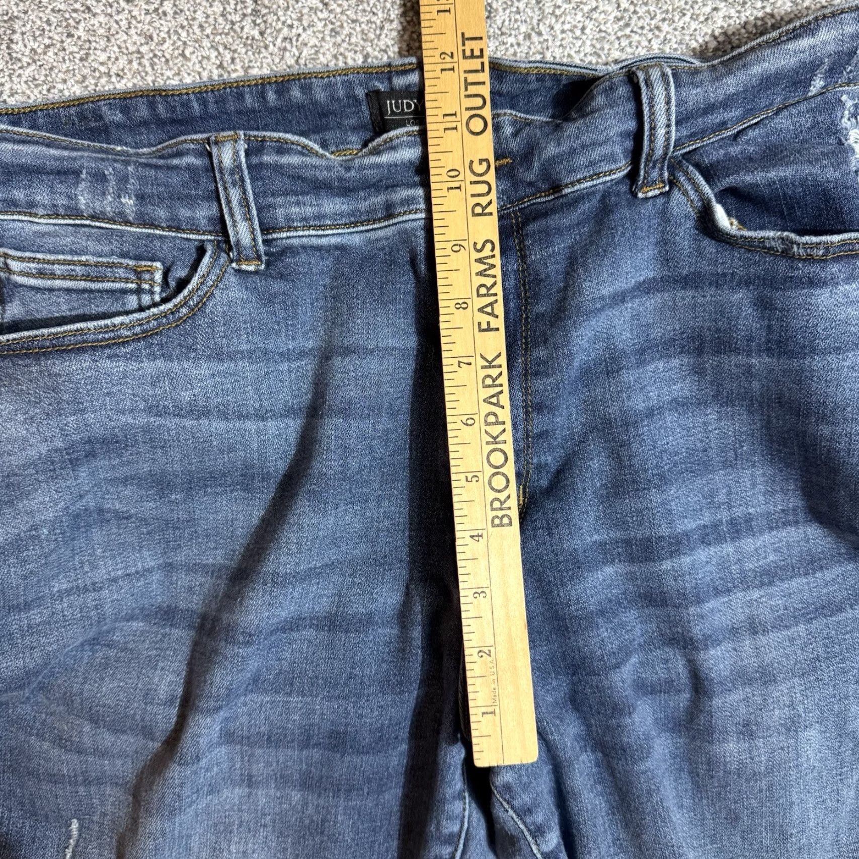 Vintage Judy Blue Jeans Womens Plus 22W Distressed Ripped Skinny Fit Grunge Streetwear Size 40" / US 18 - 5 Thumbnail