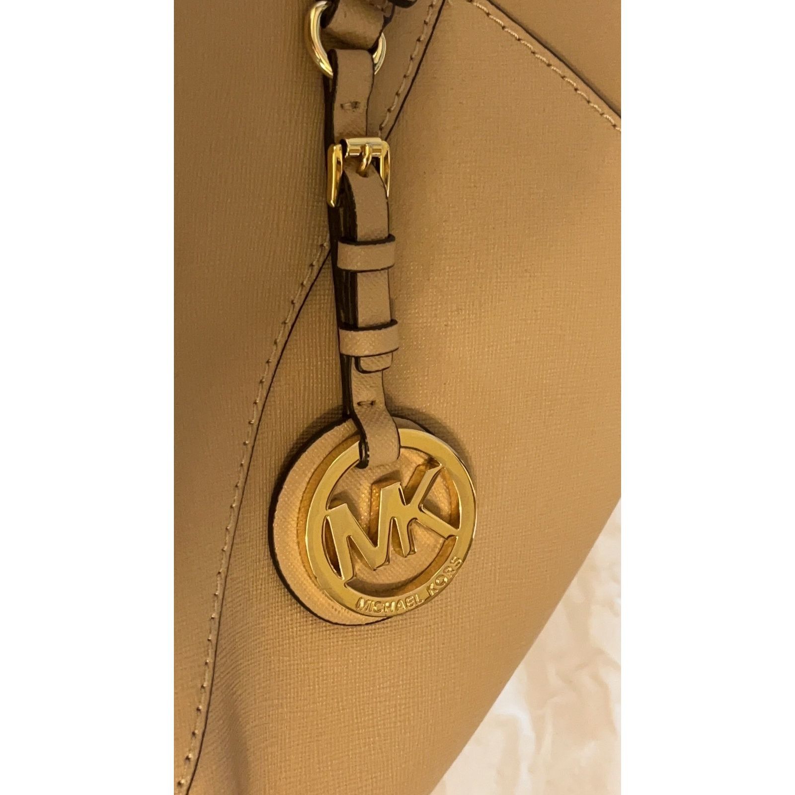Michael Kors Michael Kors Jet Set Top Zip Tote Beige Large Shoulder Bag Size ONE SIZE - 6 Thumbnail