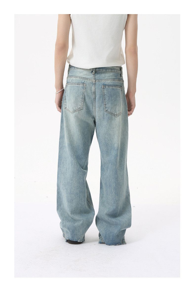 Vintage Men's Japanese distressed loose wide-leg Vibe ripped jeans Size US 32 / EU 48 - 5 Thumbnail
