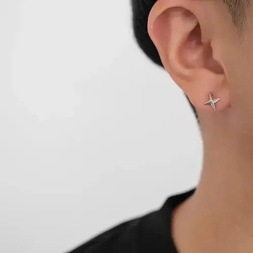 VIBE 💯 925 silver vintage star earrings Size ONE SIZE - 3 Thumbnail