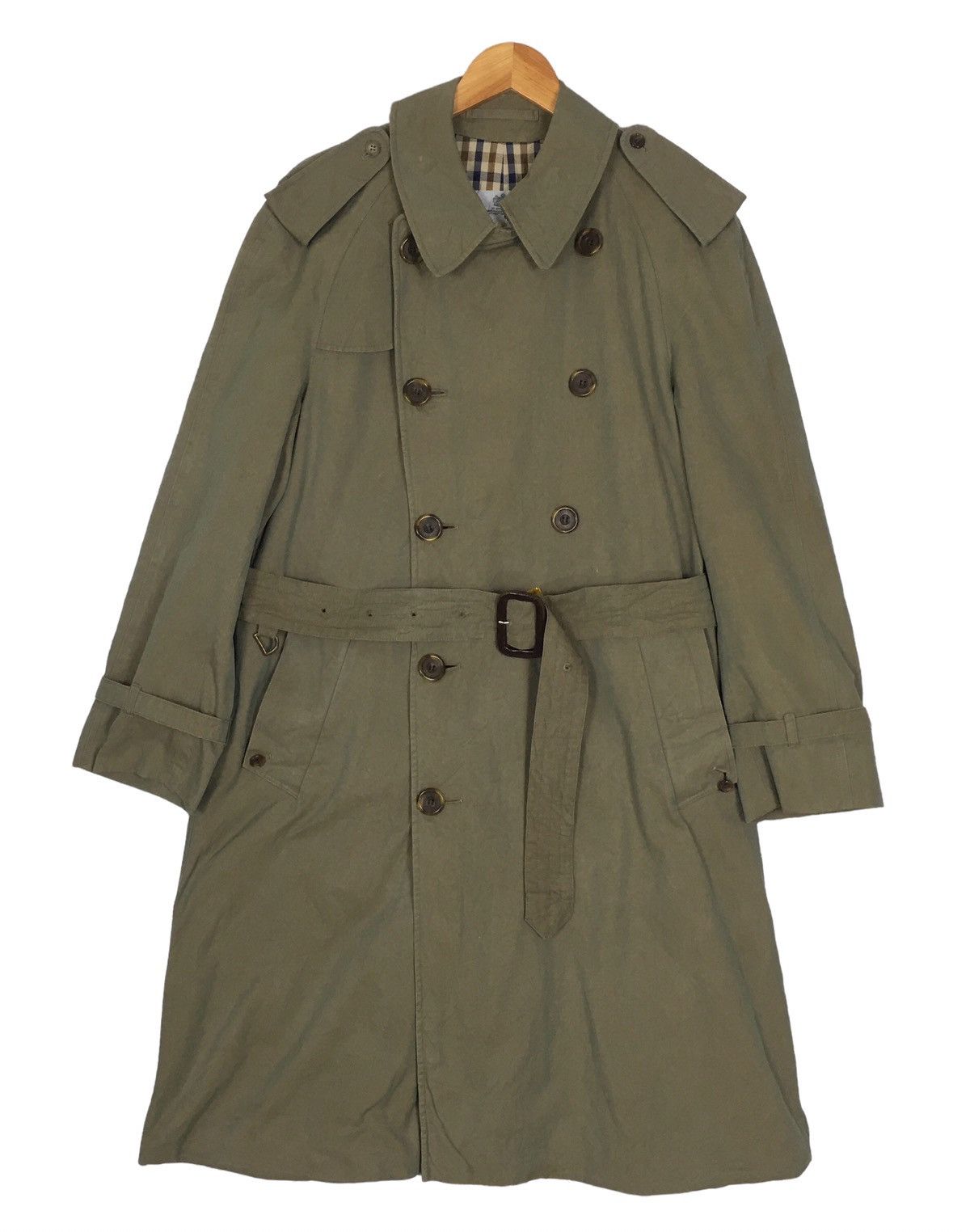 Aquascutum Aquascumtum Trench Coat Colour Moss green Sz M Size M / US 6-8 / IT 42-44 - 1 Thumbnail