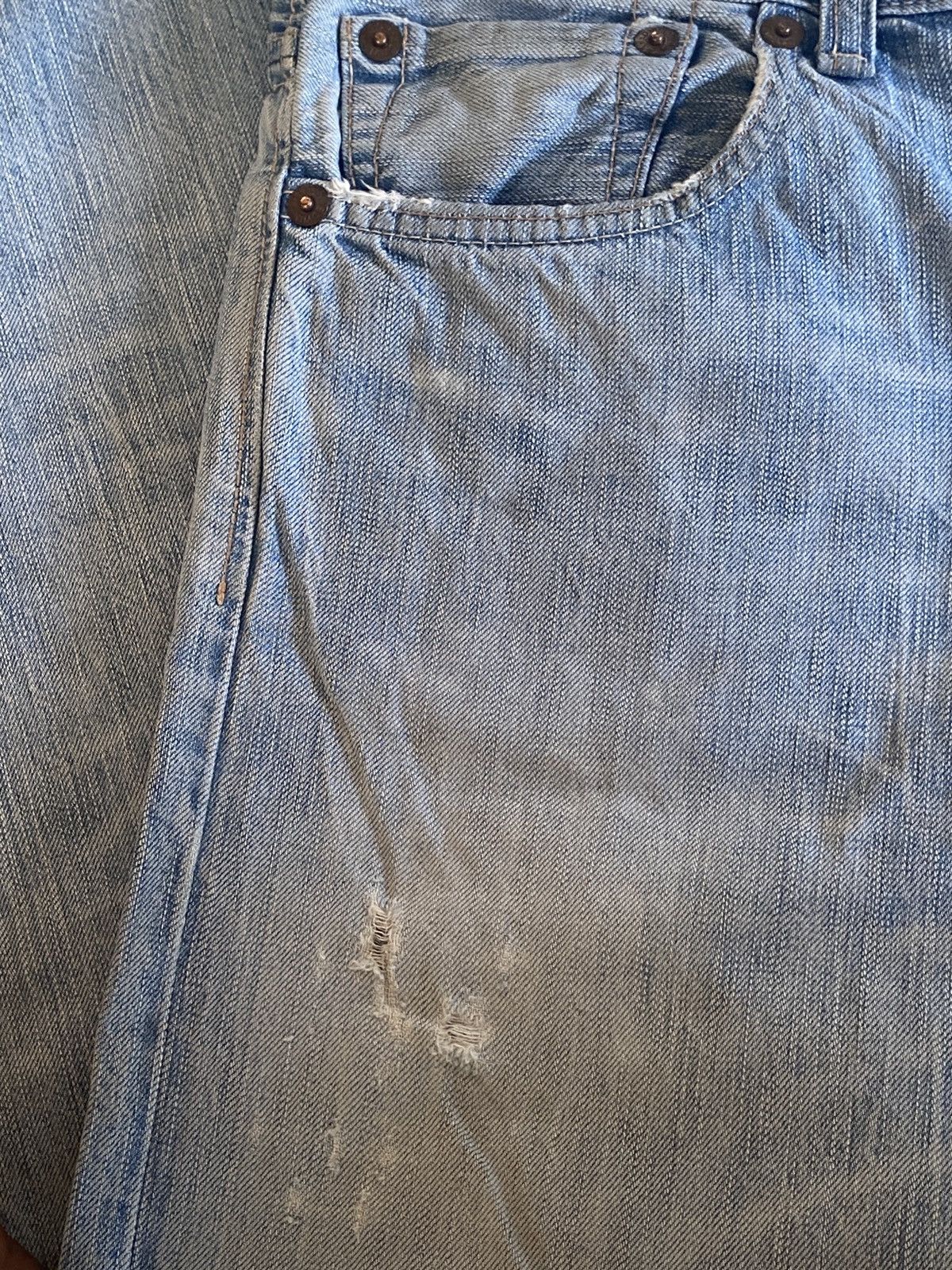 Edwin × PPFM Vintage edwin 503 blue trip straight cut denim Size US 30 / EU 46 - 9 Thumbnail