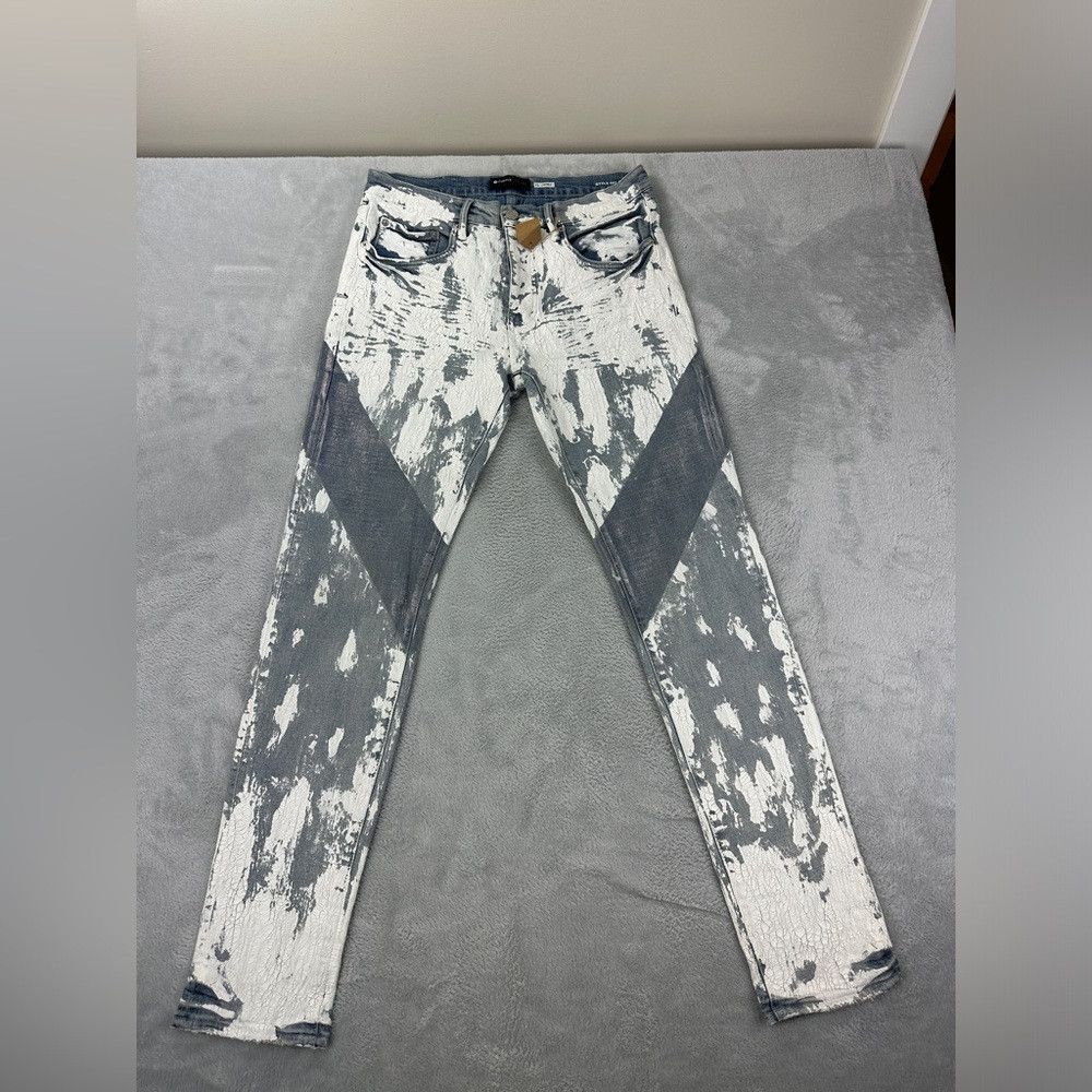 Purple Brand Purple Brand Jean NWT P001 Cracle Paint Skinny Jeans Men's Size US 32 / EU 48 - 3 Thumbnail