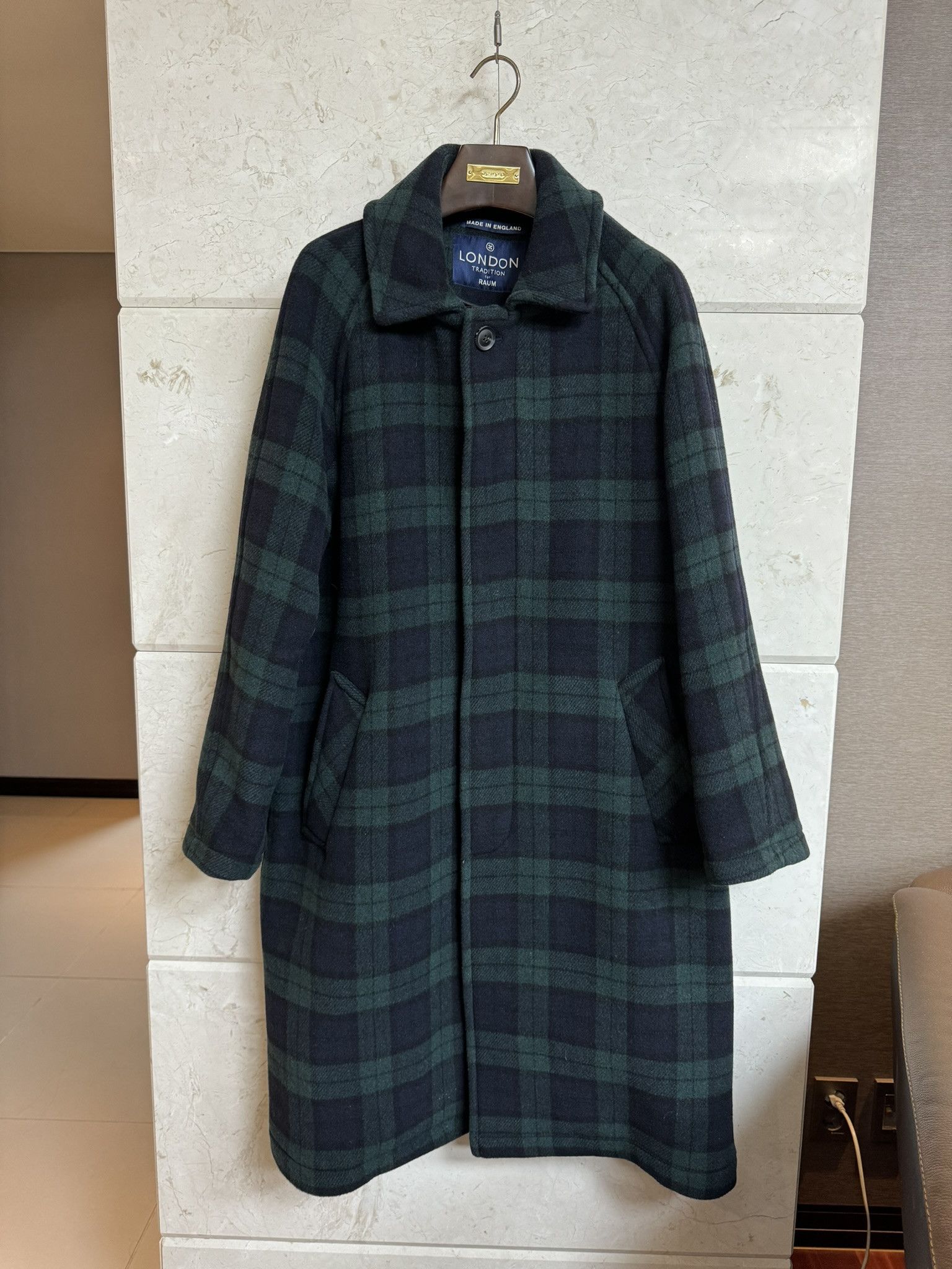 Other London Tradition / Black Watch Tartan Balmacaan Coat / 48 Size US M / EU 48-50 / 2 - 4 Thumbnail