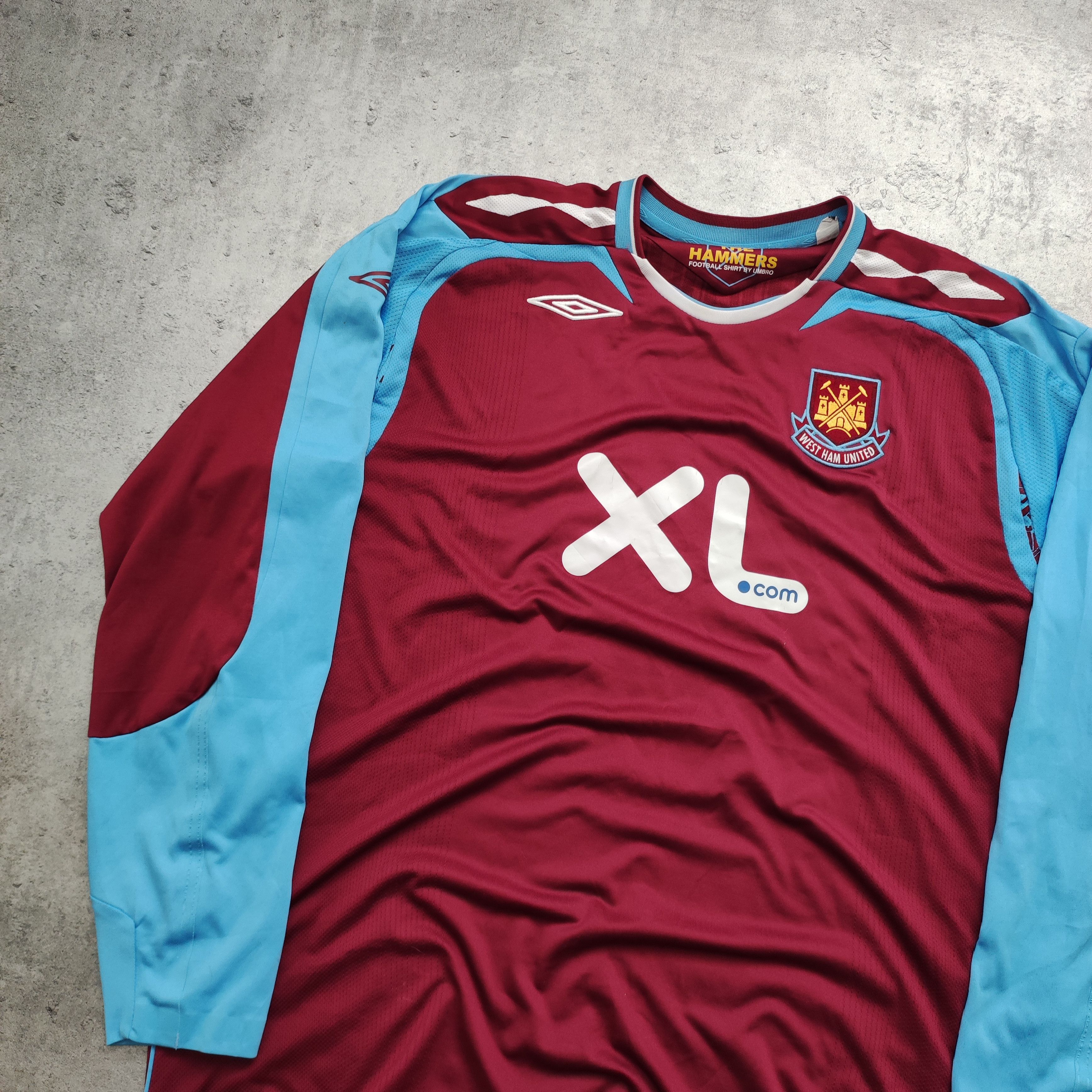 Vintage Vintage RARE 2008 West Ham United x Umbro Long Jersey Size US XXL / EU 58 / 5 - 3 Thumbnail