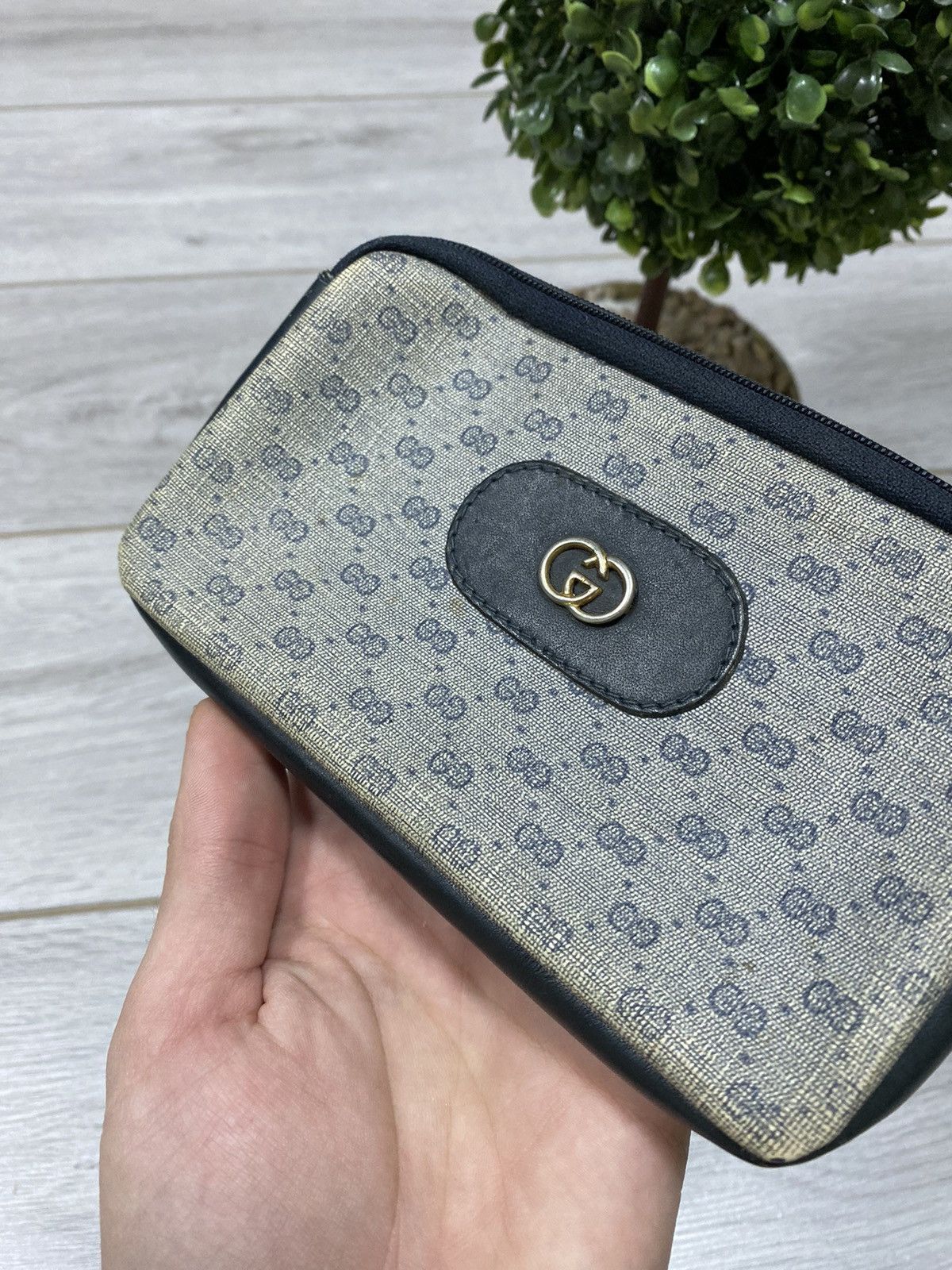 Gucci Gucci GG Clutch Purse badge zip Bag Size ONE SIZE - 3 Thumbnail