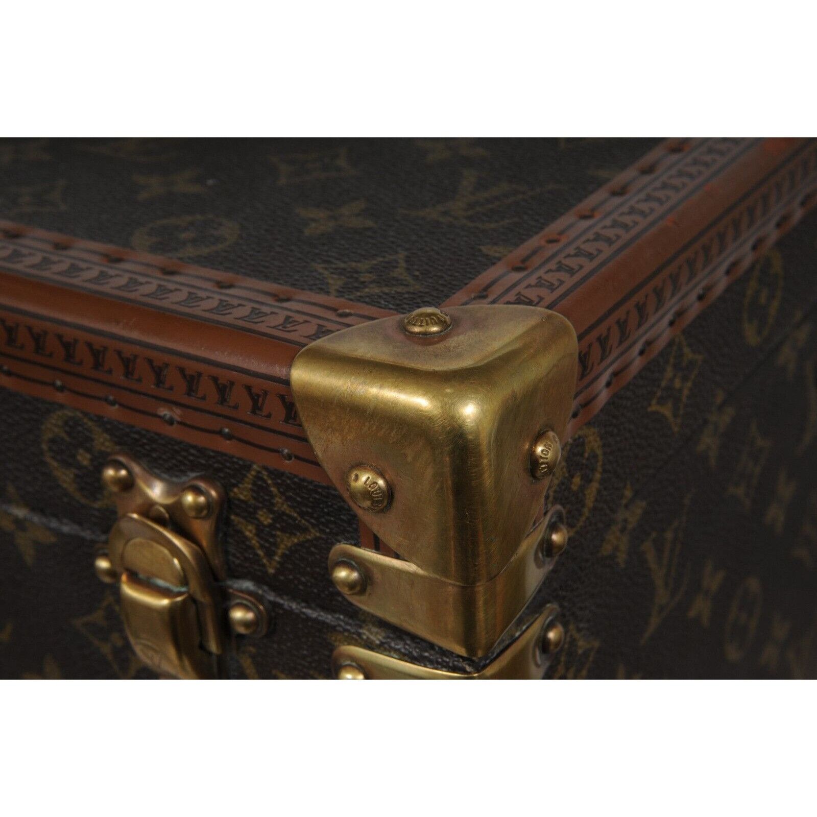 Louis Vuitton Boite Vanity Trunk Train Case Lv Logo Brown - 02483 Size ONE SIZE - 15 Thumbnail