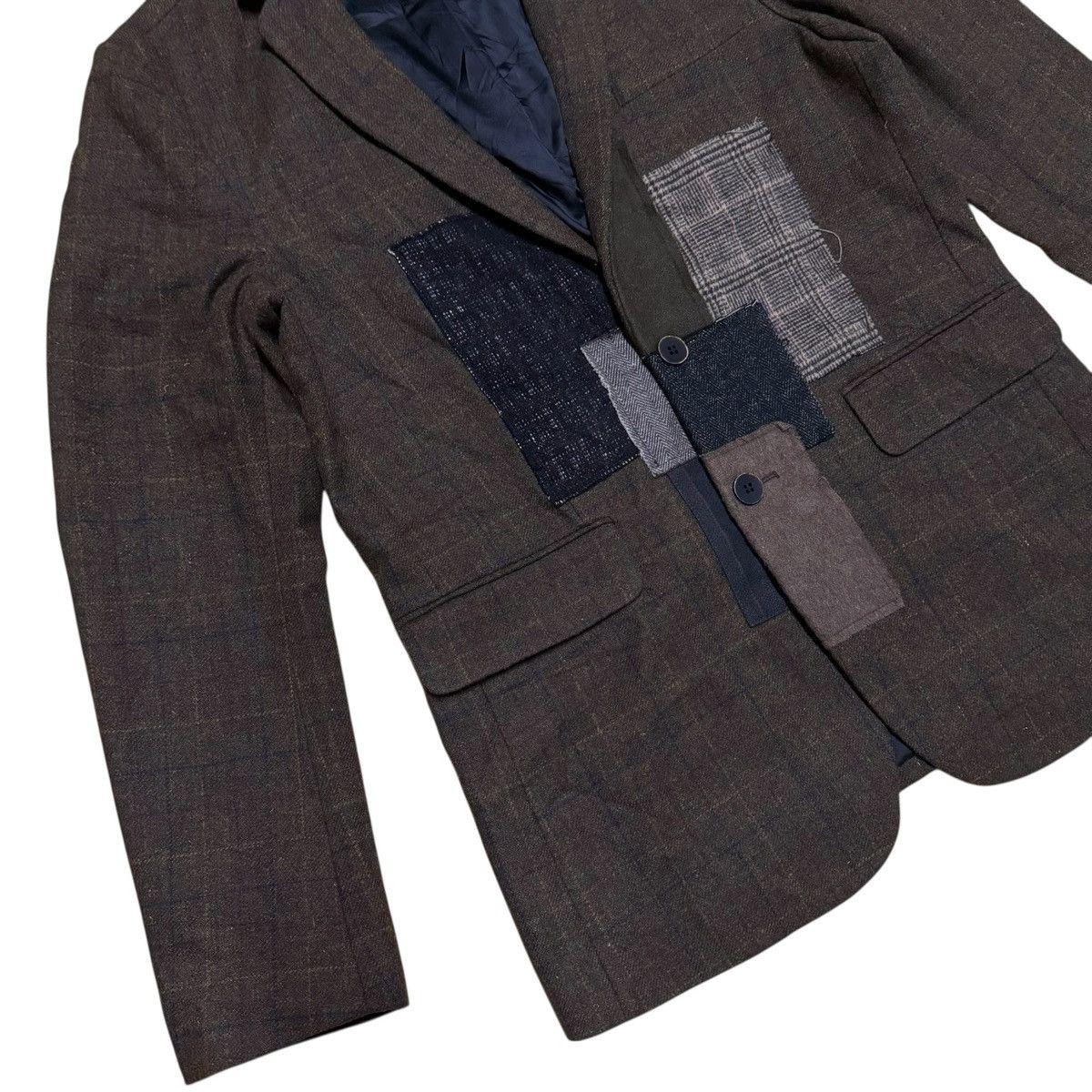 Japanese Brand Vintage Vikingar Patchwork Blazer Kapital Inspired Size 40R - 4 Thumbnail