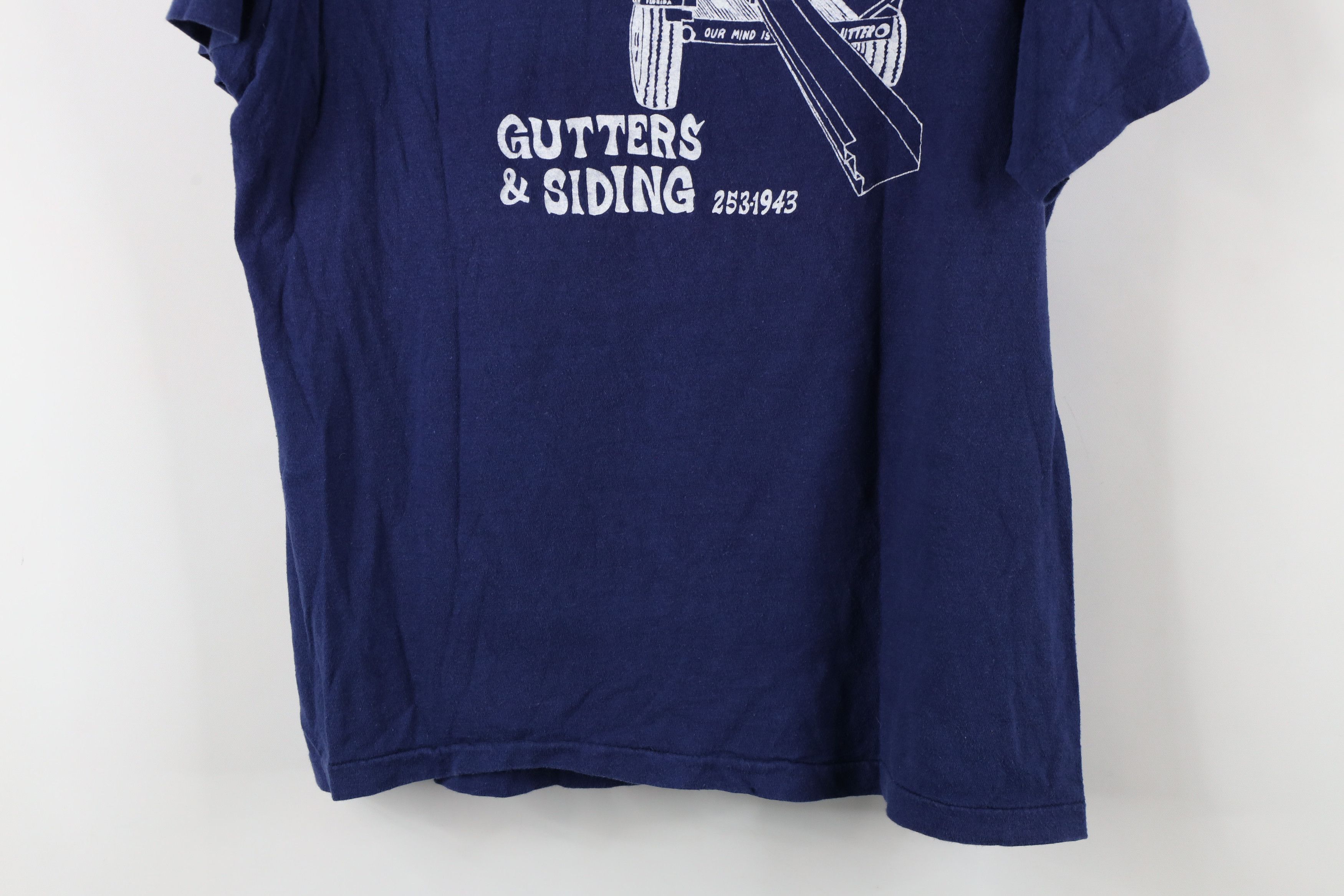 Hanes × Vintage Vintage 70s Hanes Mind Is In the Gutter Company T-Shirt USA Size US L / EU 52-54 / 3 - 11 Thumbnail