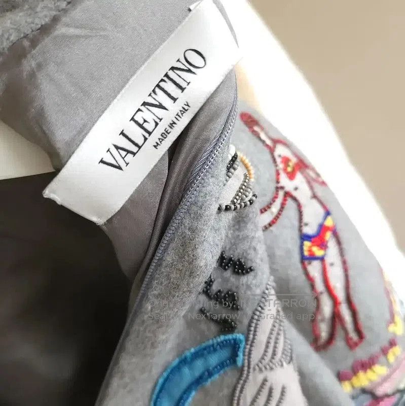 Valentino Valentino Gray Wool Embroidered Long Sleeve Sweatshirt . Size XS / US 0-2 / IT 36-38 - 7 Thumbnail