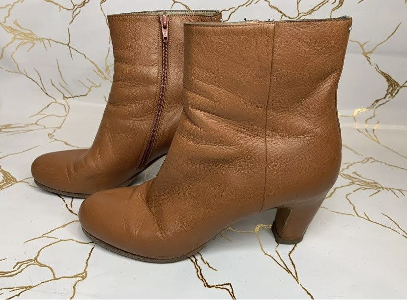 Maison Margiela Maison Martin Margiela Brown Leather Almond Heeled Boots Size US 8 / IT 38 - 7 Thumbnail