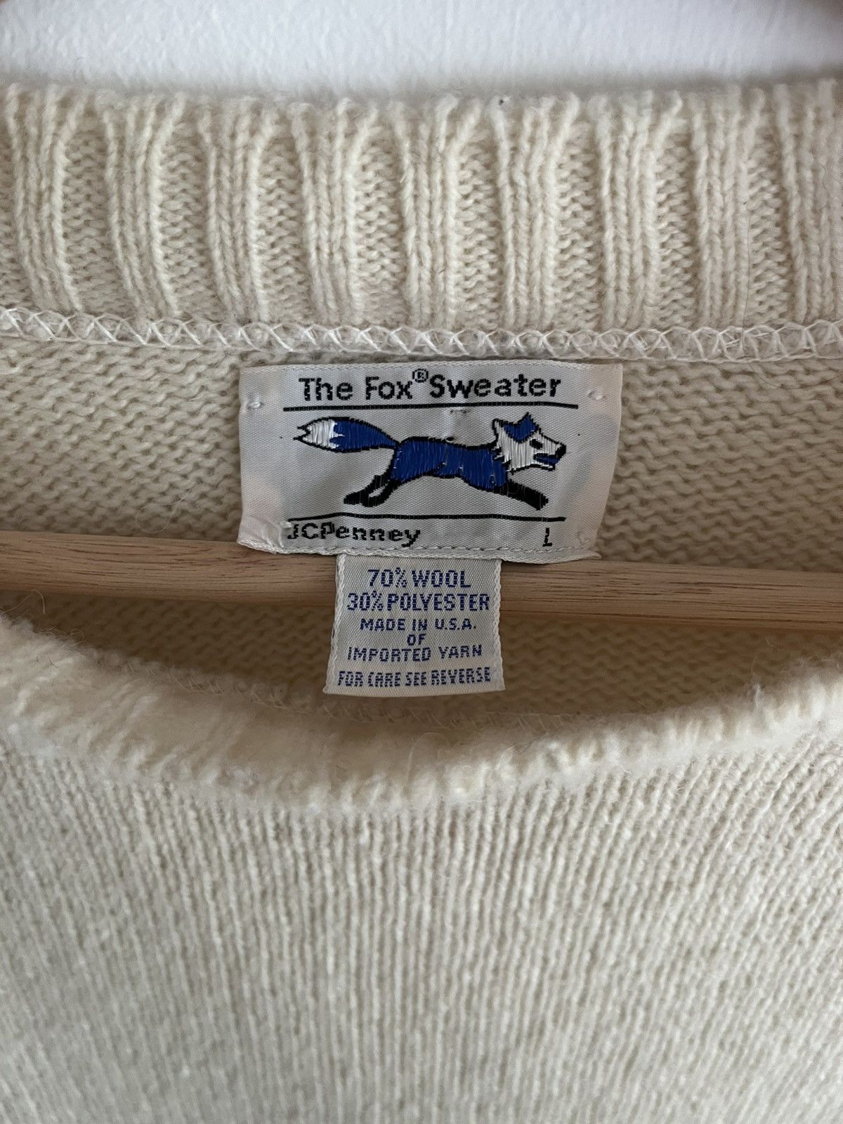 Fox Racing × JCPenney Vintage 60s JC Wool Plied Sweater 90s 80s Mod Old Money USA Size US L / EU 52-54 / 3 - 3 Thumbnail