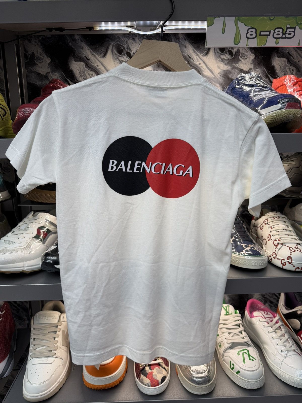 Balenciaga Balenciaga White Mastercard Tee Size S / US 4 / IT 40 - 2 Thumbnail