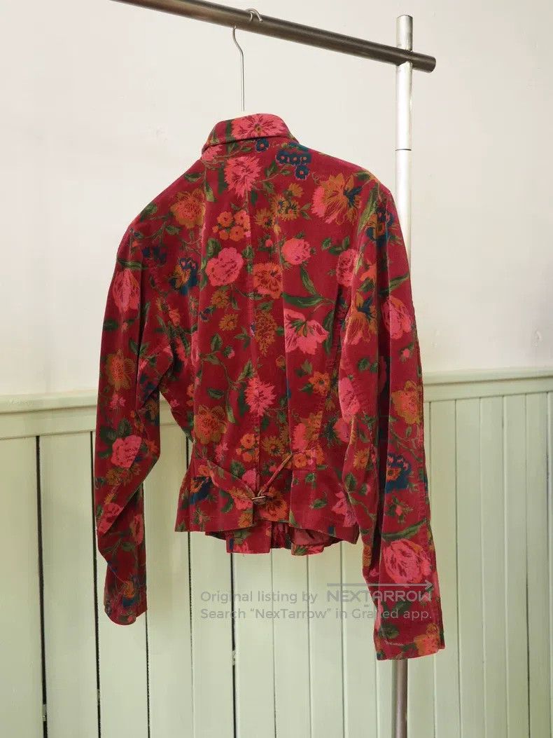 Kenzo Kenzo Floral Velvet Vintage Shirt Size XS / US 0-2 / IT 36-38 - 2 Thumbnail