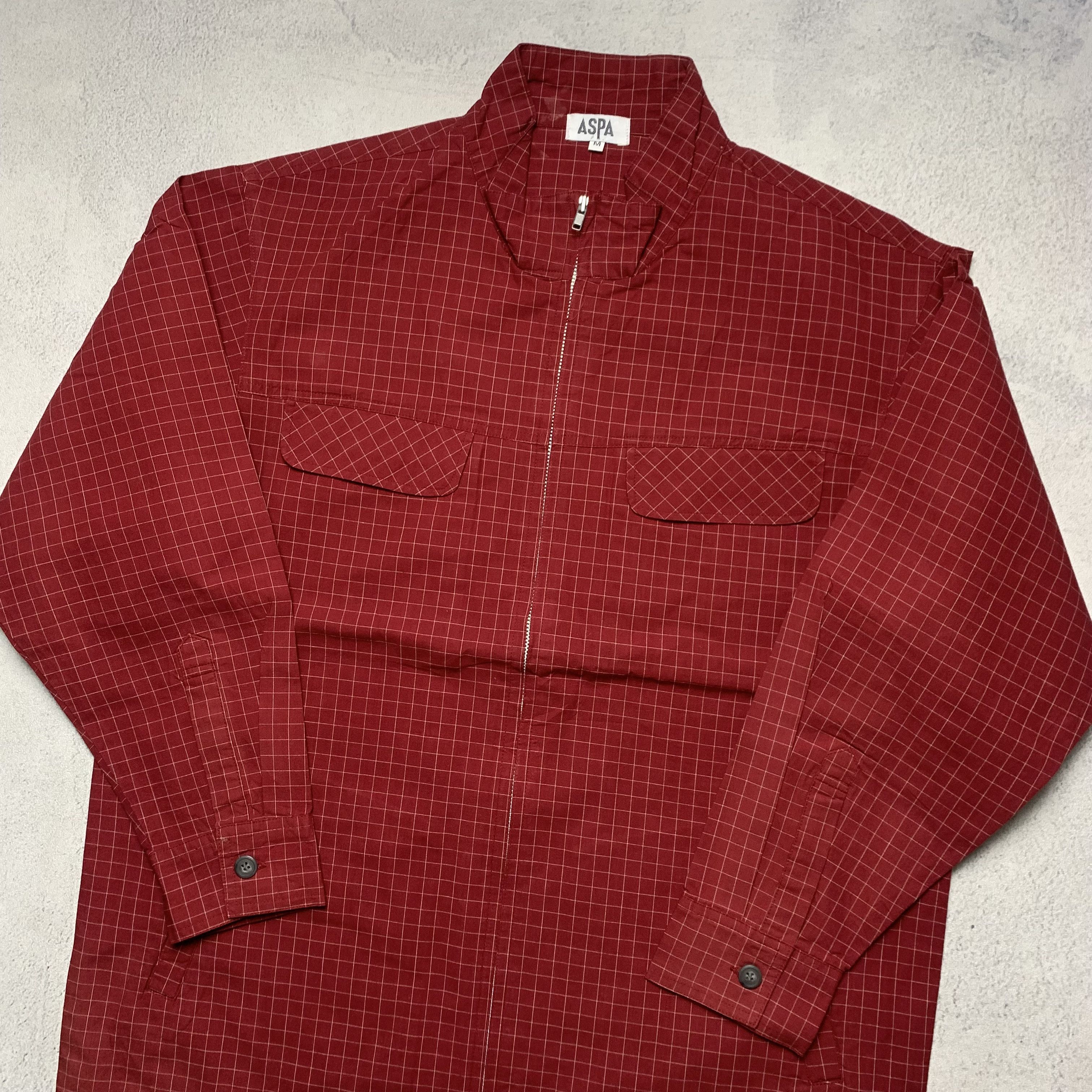 Japanese Brand ASPA Plaid Tartan Checkered Jacket Zip Up Size US M / EU 48-50 / 2 - 2 Thumbnail