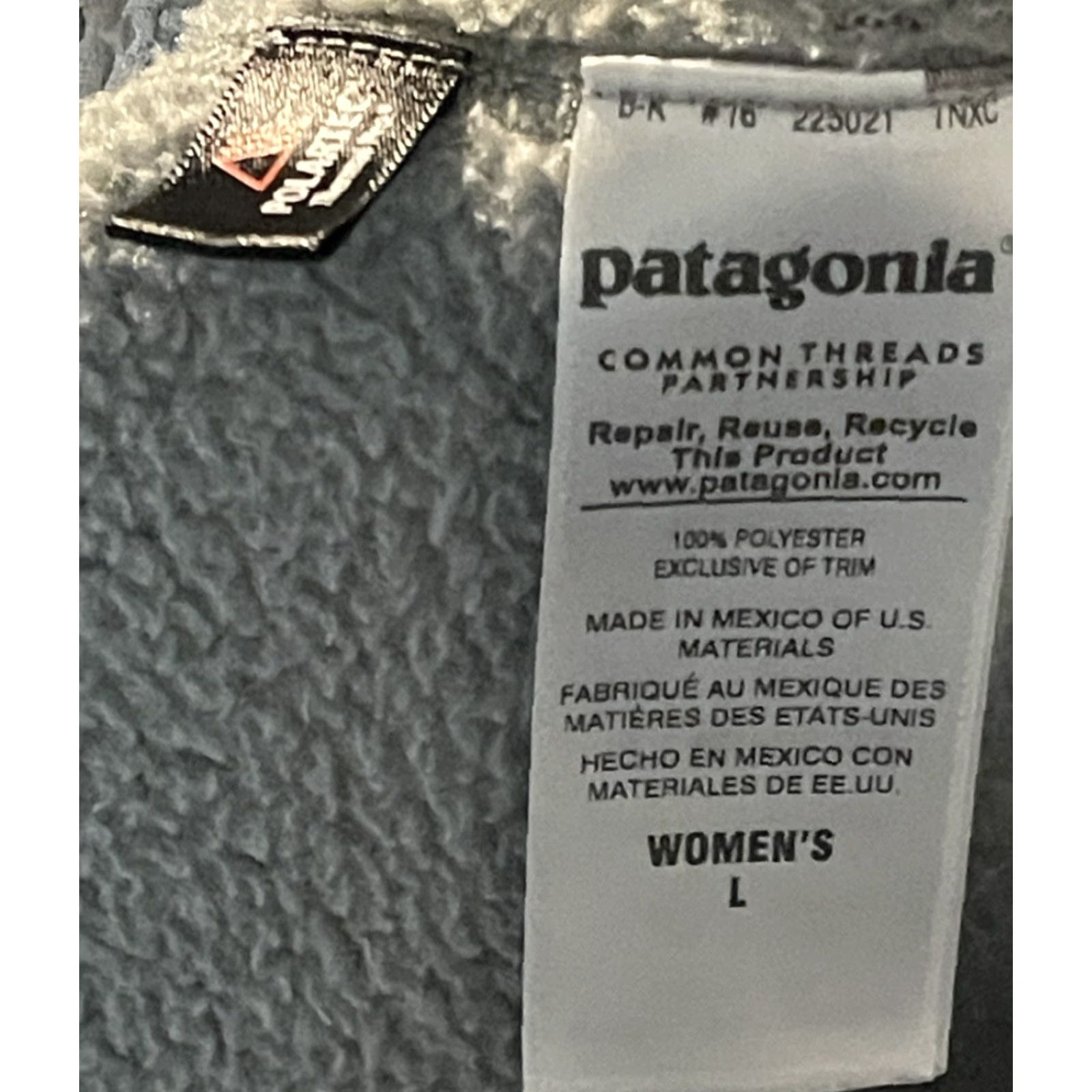 Patagonia PATAGONIA Re-Tool Snap T Fleece Jacket Gray Purple Women's Large L Jacket Size L / US 10 / IT 46 - 6 Thumbnail