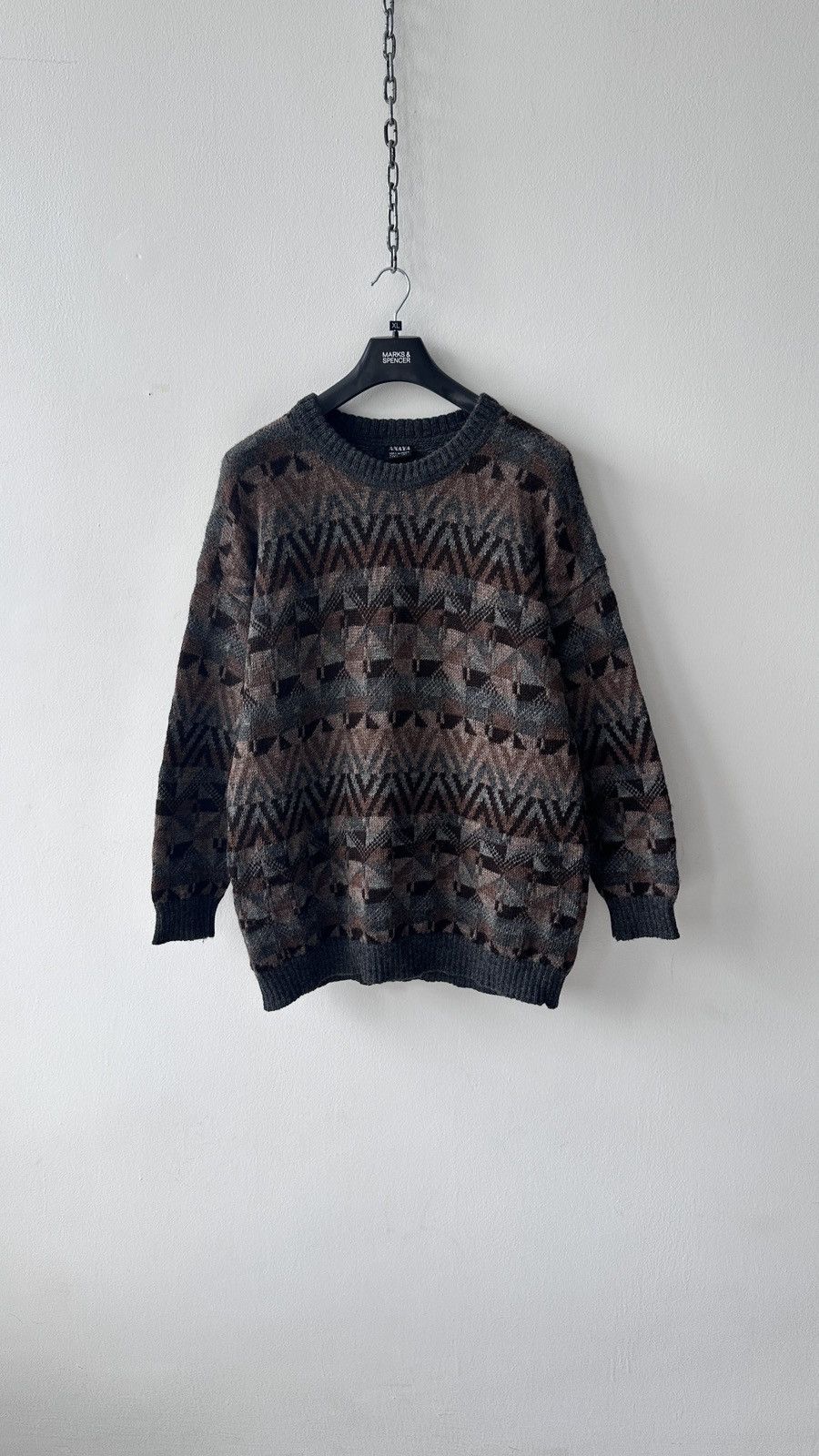Other 100% Alpaca Sweater Geometric Aztec Boho Knit Pullover Peru Size US XL / EU 56 / 4 - 1 Thumbnail