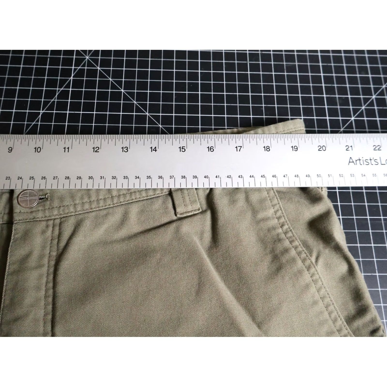 Olive LIVSN Pants Men's 38 x 32 Olive Green Roll Tab Stretch Hiking Chino Casual Lightweight Cotton Blend Spandex Size US 38 / EU 54 - 5 Thumbnail