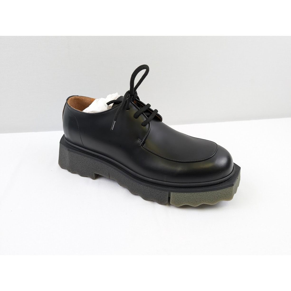 Off-White o1rshd1 Sponge Sole Leather Boot in Black Size US 10 / EU 43 - 1 Thumbnail