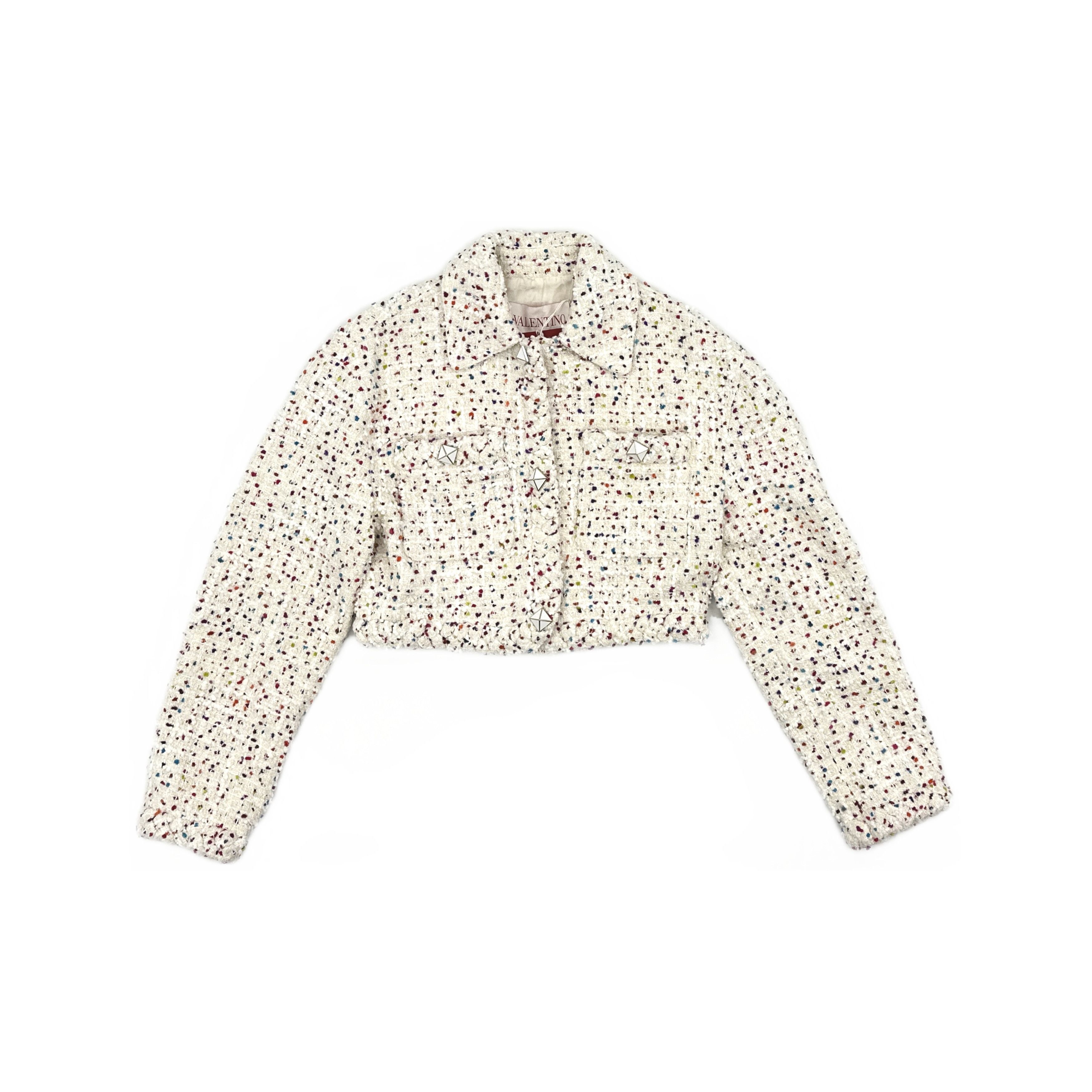 Valentino Valentino Tweed Rivet Jacket Size 42 Size M / US 6-8 / IT 42-44 - 1 Thumbnail