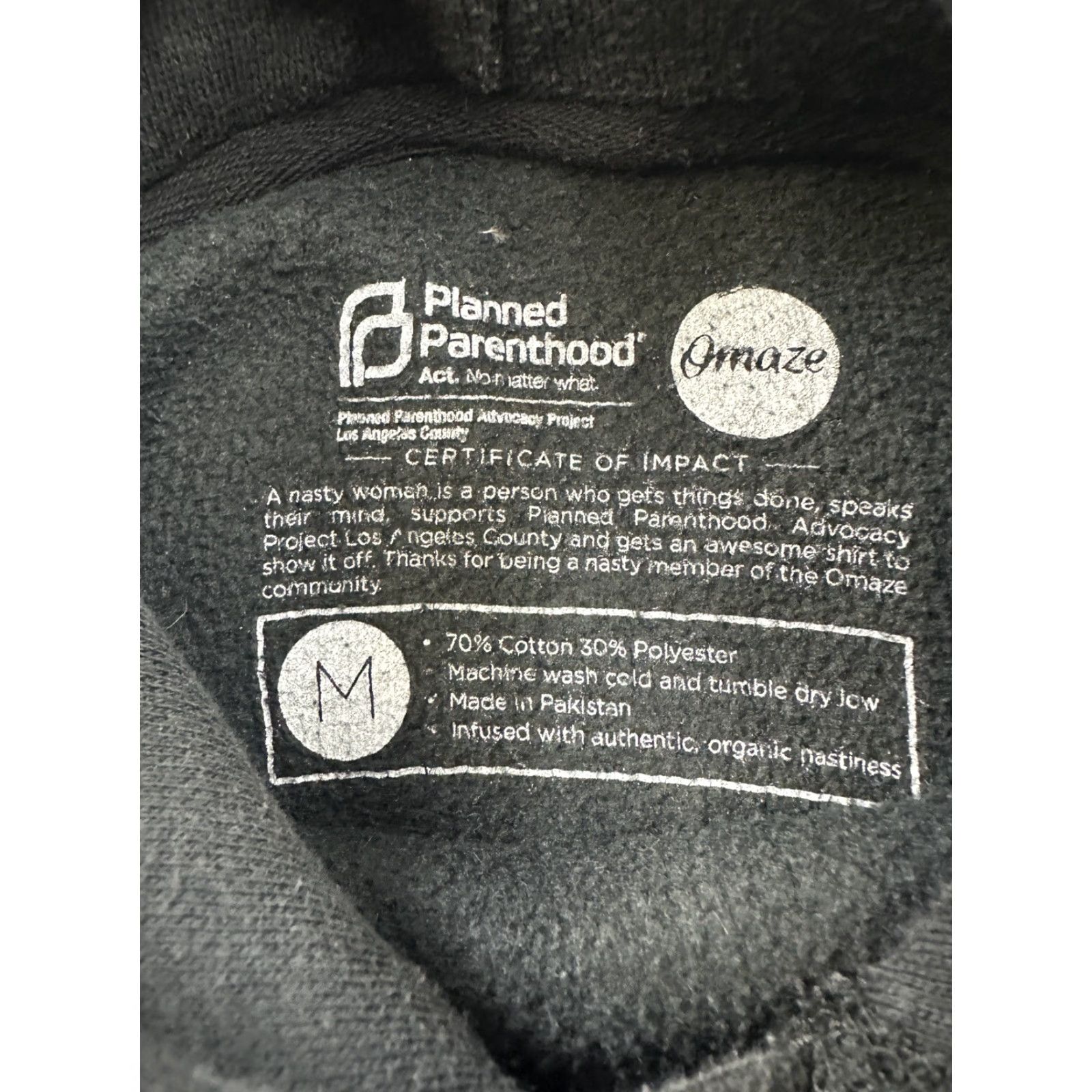 KangaROOS Planned Parenthood Hoodie Sweatshirt Unisex Adults Medium Black Kangaroo Pocket Nasty Woman Activewear Pullover Size M / US 6-8 / IT 42-44 - 3 Thumbnail