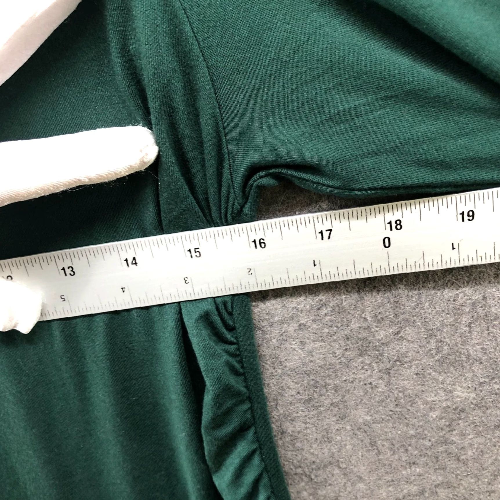 Vintage Zesica Dress Womens L Forest Green Jersey Knit Maxi A-Line Long Sleeve Pullover Crew Neck Pockets Ruffle Holiday Casual Winter Spring Fall Size L / US 10 / IT 46 - 7 Thumbnail