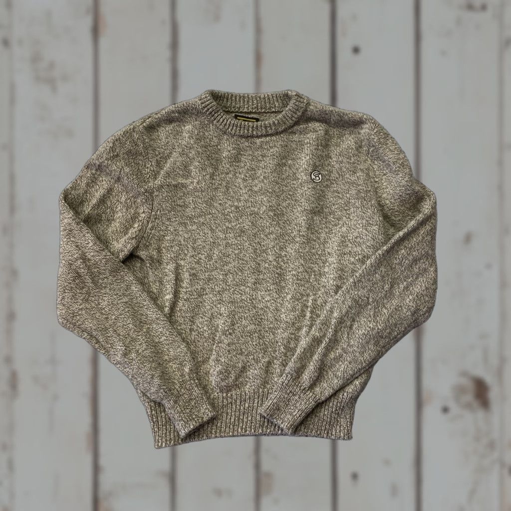 Vintage Seager Wharf Knit Wool Blend Crewneck Fisherman Sweater Brown Tan L Mens Pullover Crew Neck Knit Wool Blend Salt Pepper, Long Sleeve, Vintage No Size US L / EU 52-54 / 3 - 1 Thumbnail